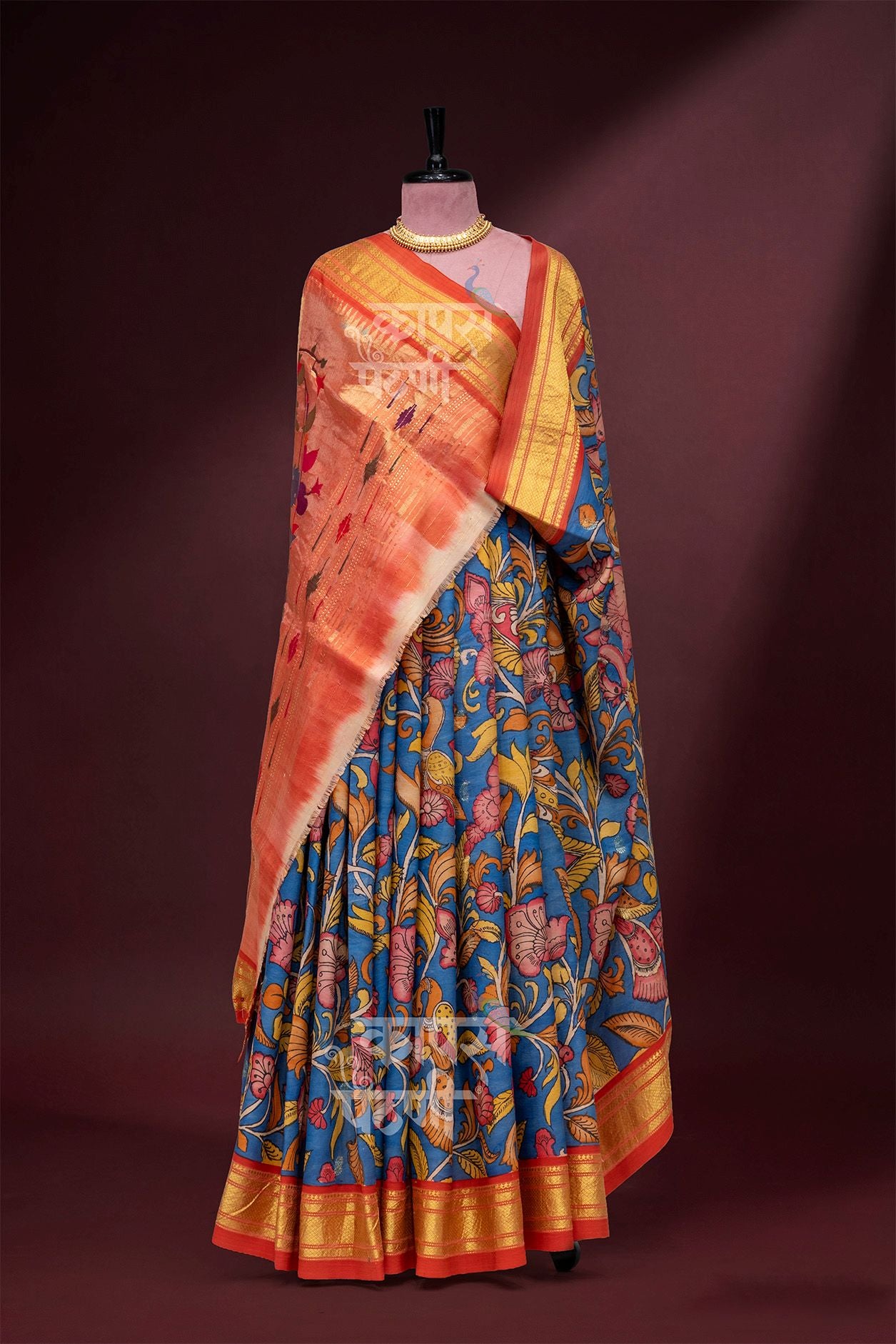 Traditional Kalamkari Saree