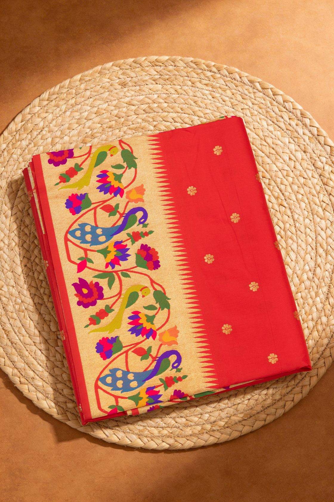 Designer Peacock Parrot Border Saree