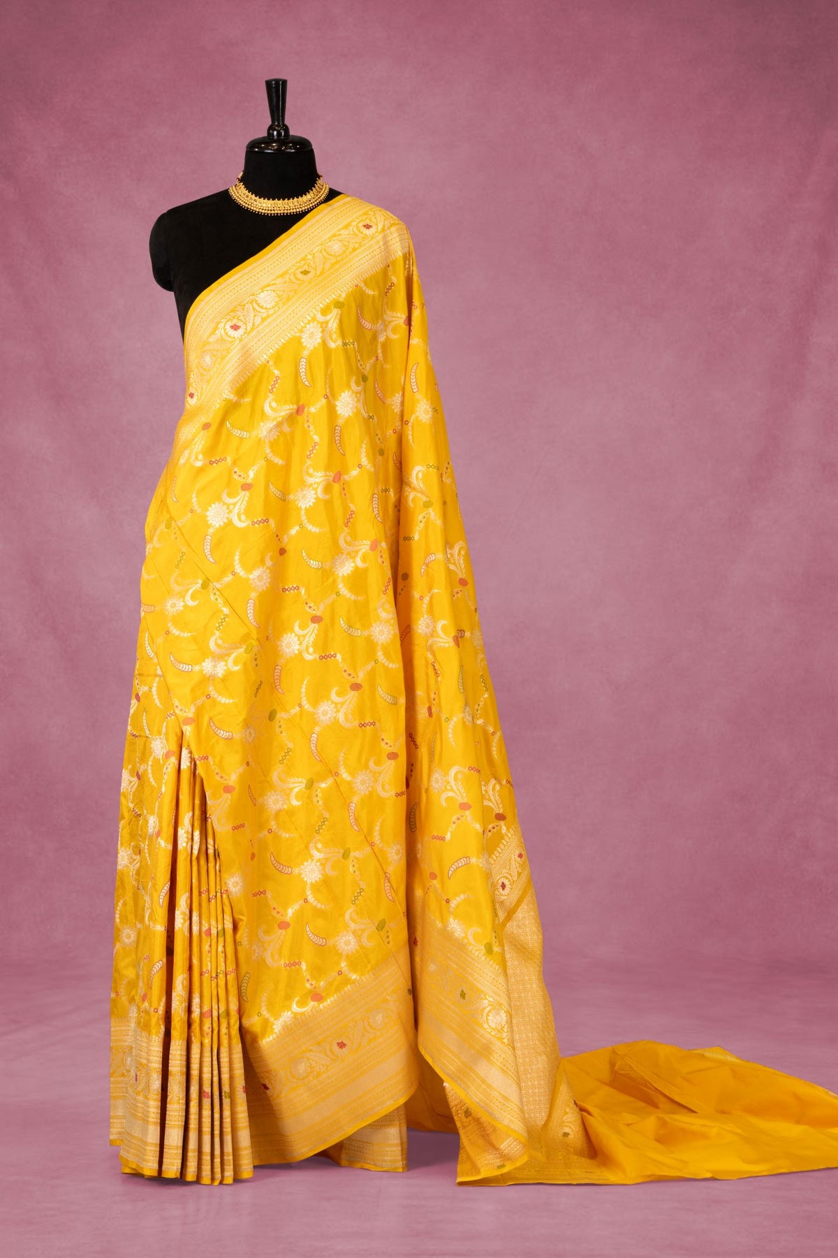 Banarasi Katan Meena Jaal Saree