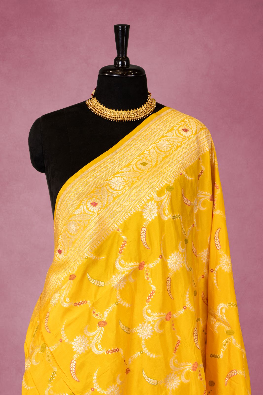 Banarasi Katan Meena Jaal Saree