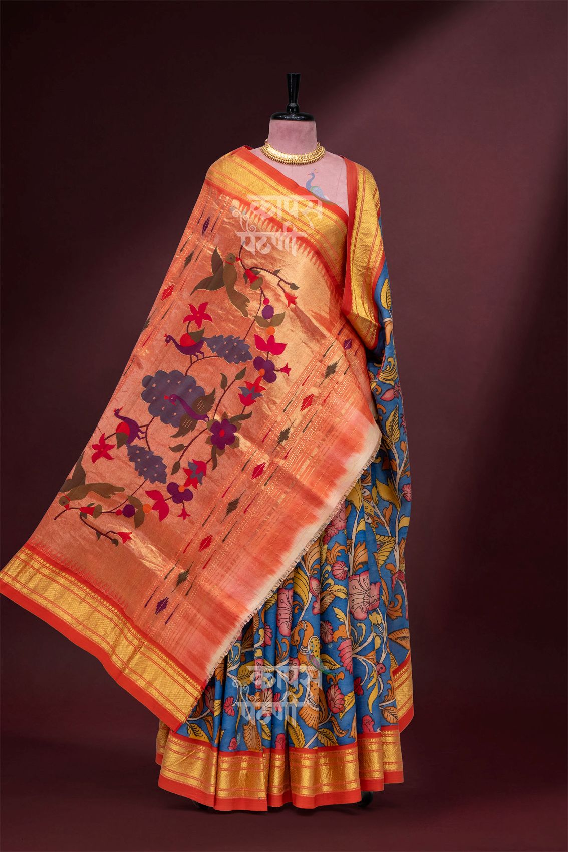 Traditional Kalamkari Saree