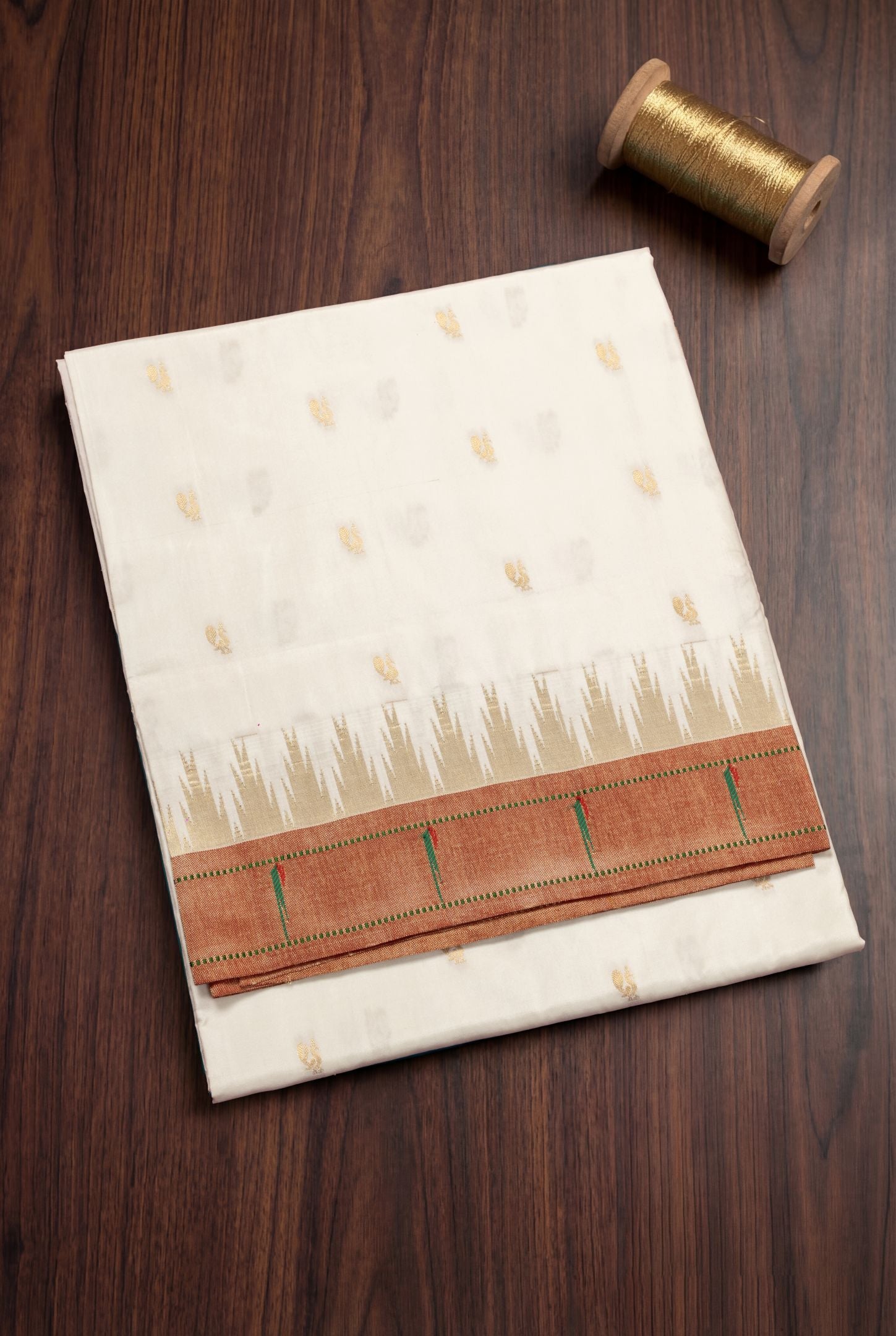 Traditional Pure Silk Temple Muniya Border Saree