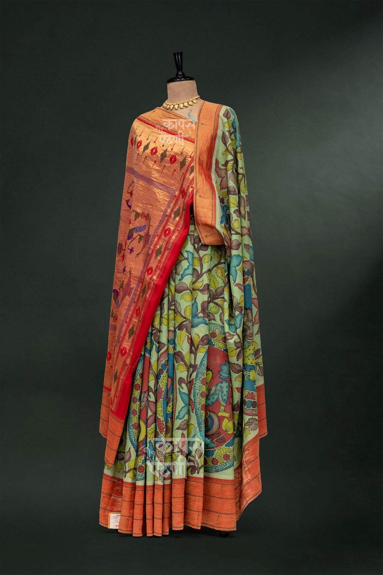 Traditional Kalamkari Saree