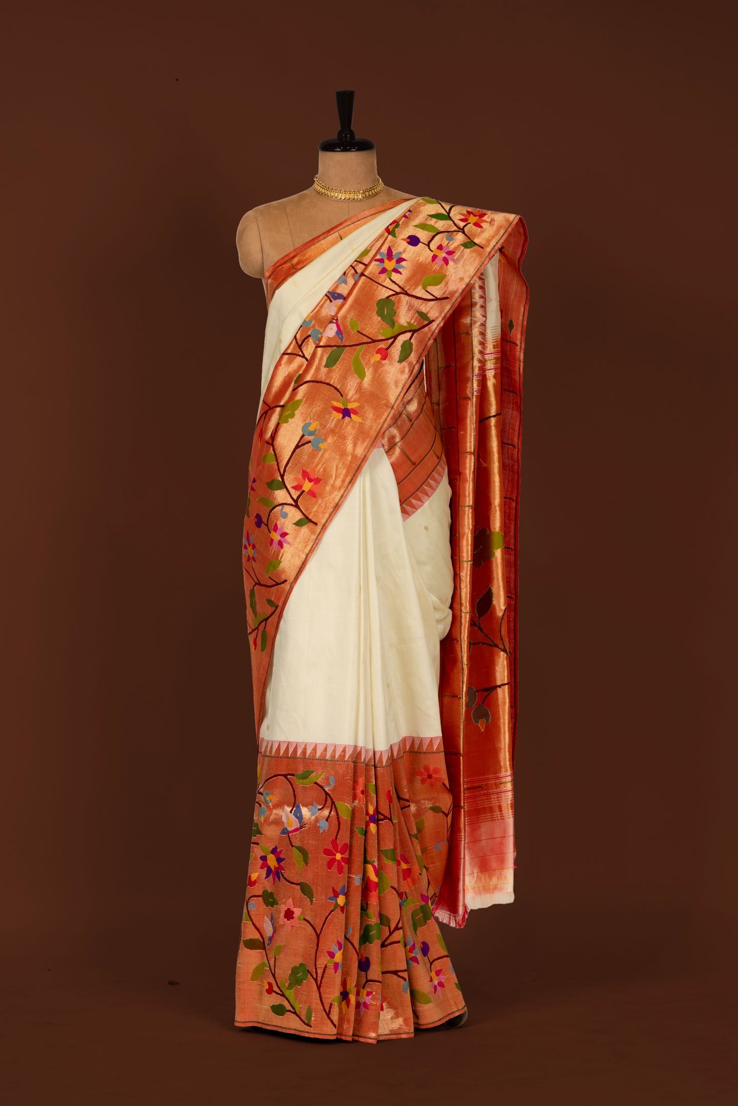 Handloom Half Allover Brocade Paithani