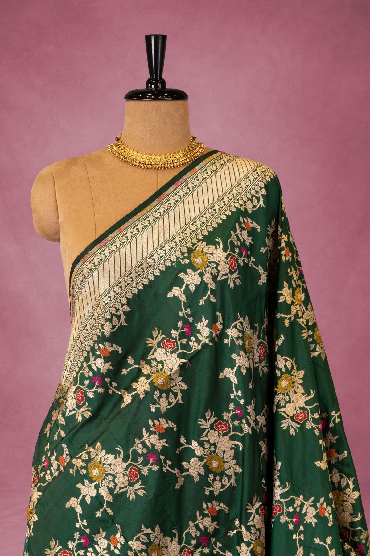 Banarasi Katan Meena Jaal Saree