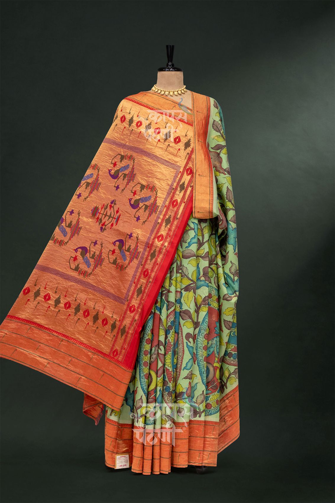 Traditional Kalamkari Saree