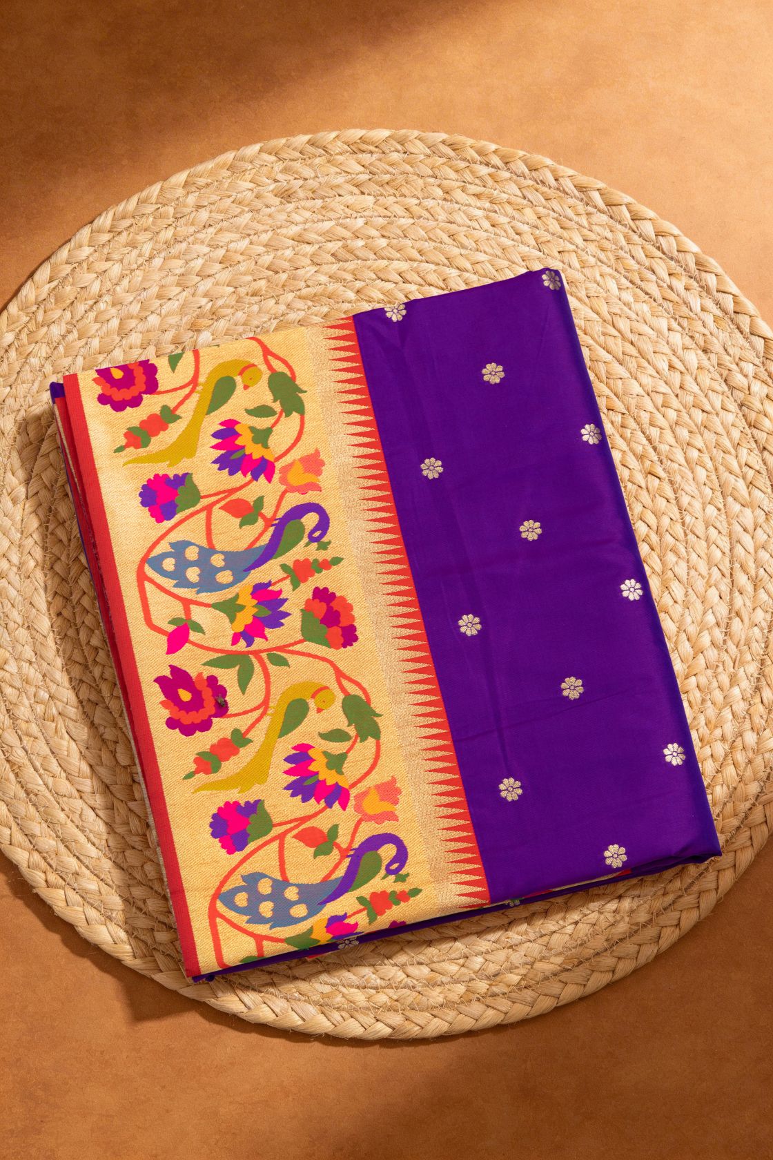 Designer Peacock Parrot Border Saree