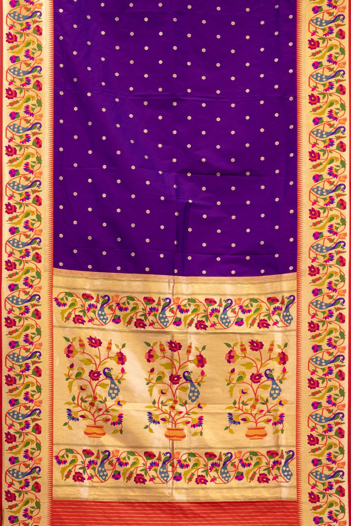 Designer Peacock Parrot Border Saree