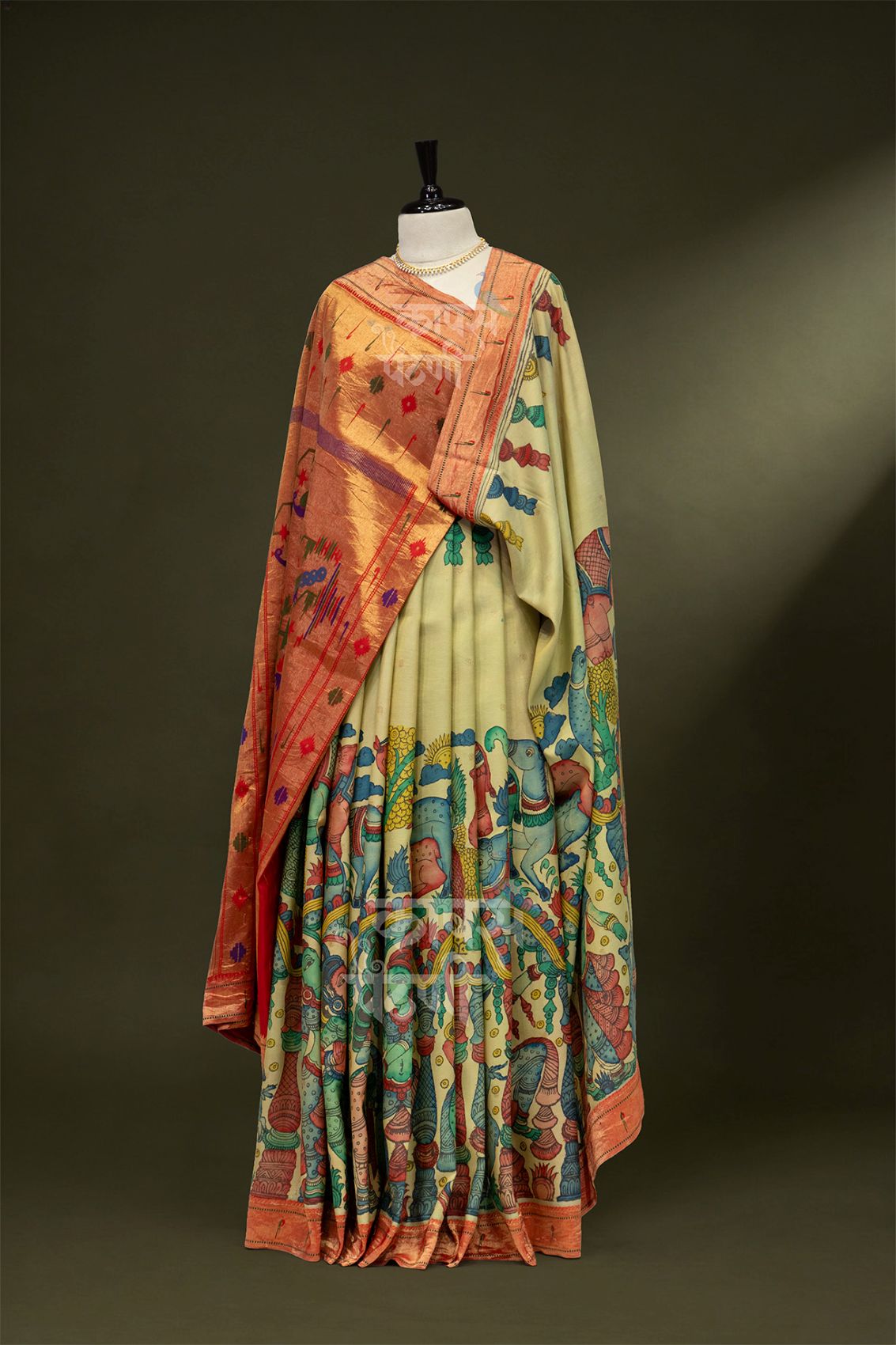 Traditional Kalamkari Saree