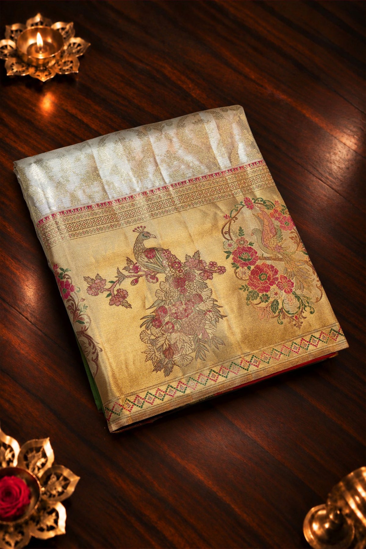 Kanjivaram Tissue Brocade Saree