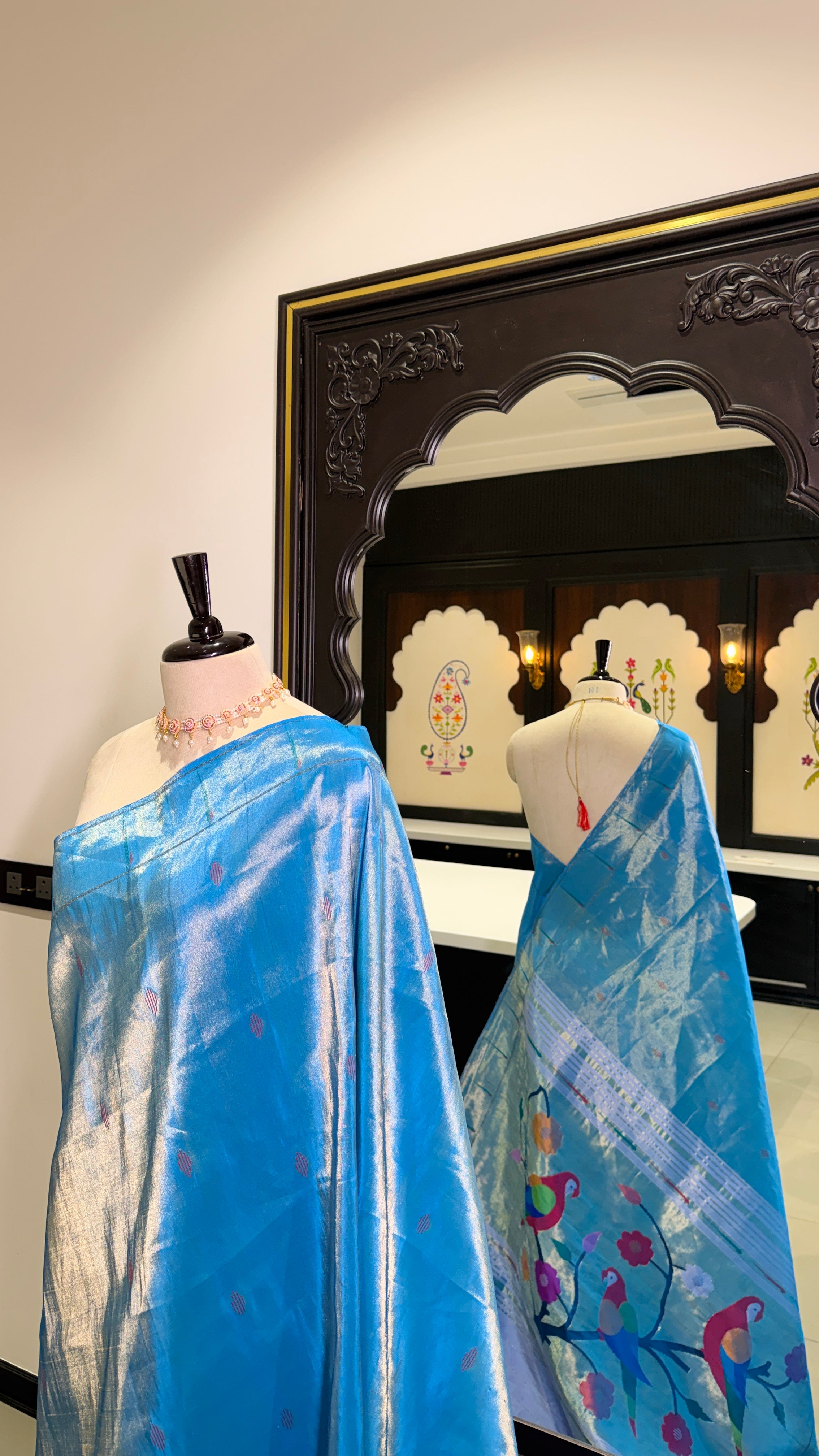 Hand Woven Tissue Designer Muniya Paithani