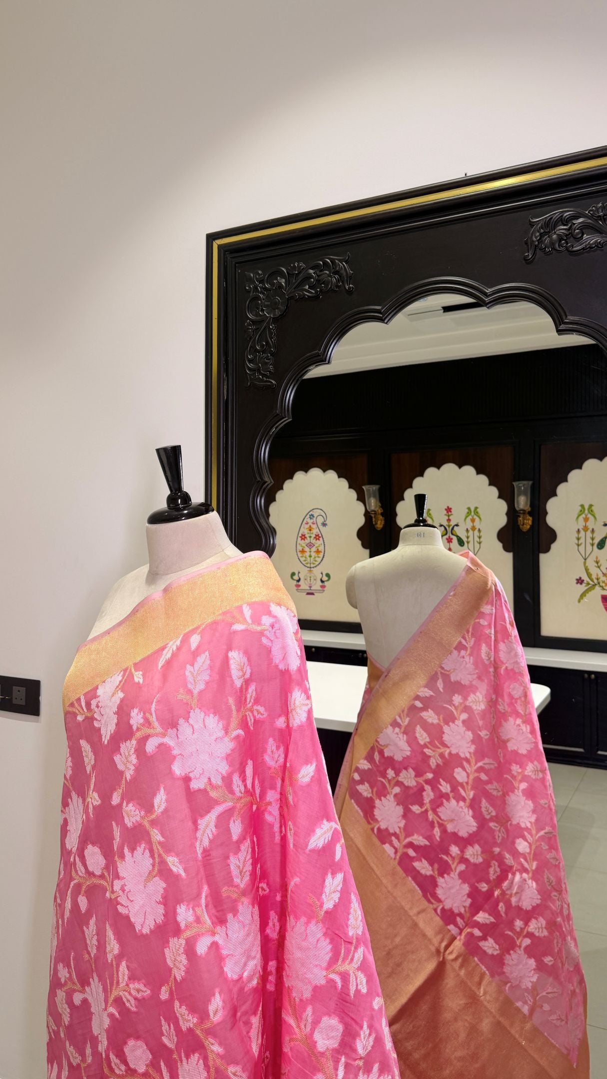 Traditional Organza Silk Floral Allover  Saree