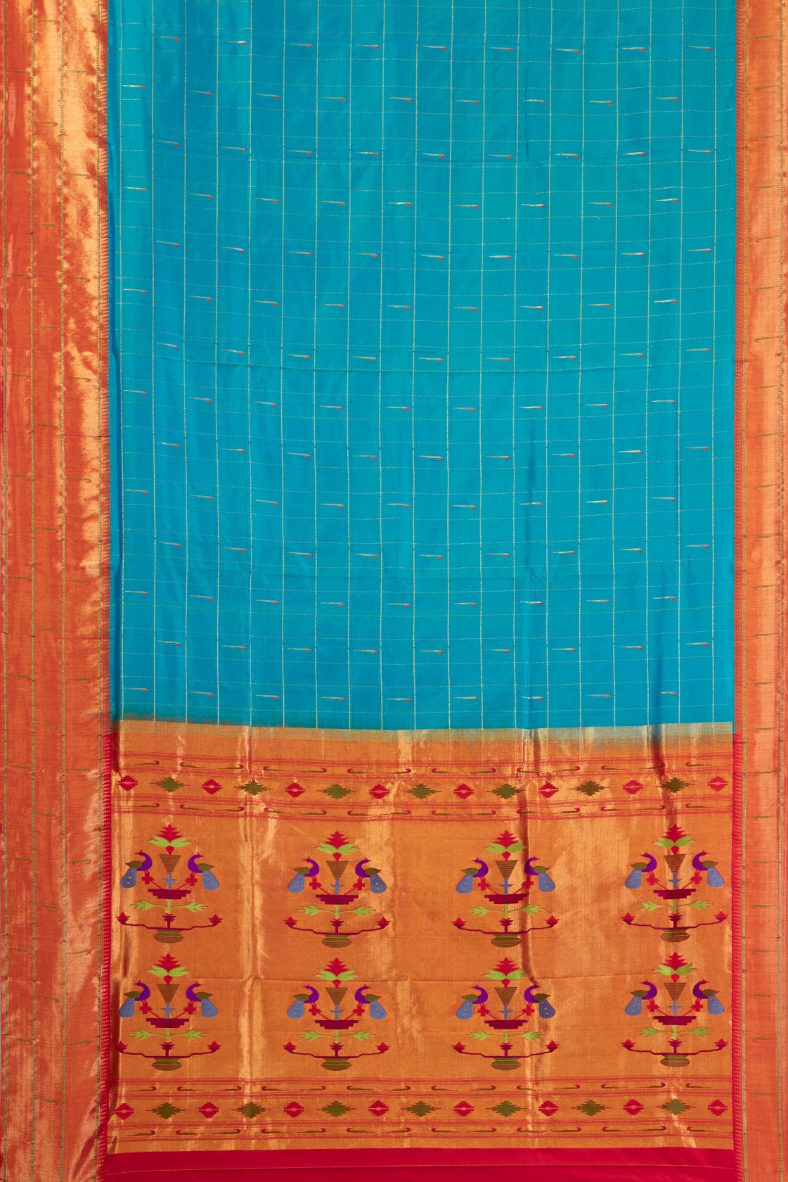 Krushnanjali Checks Alternate Muniya Butta Saree