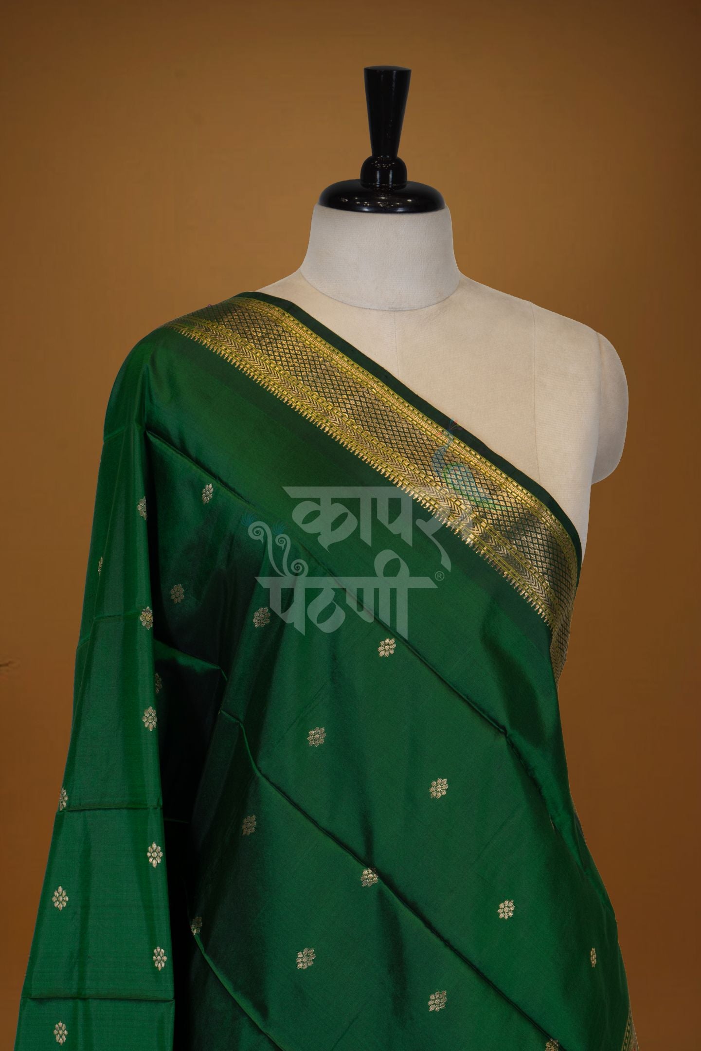 Traditional Pure Silk Narali Border Dupatta