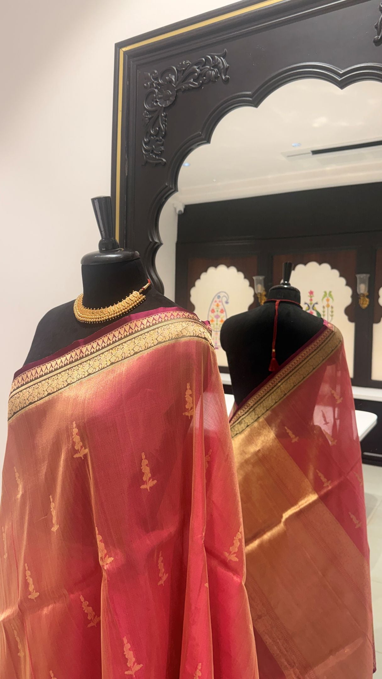 Hand Woven Katan Tissue Butta Saree