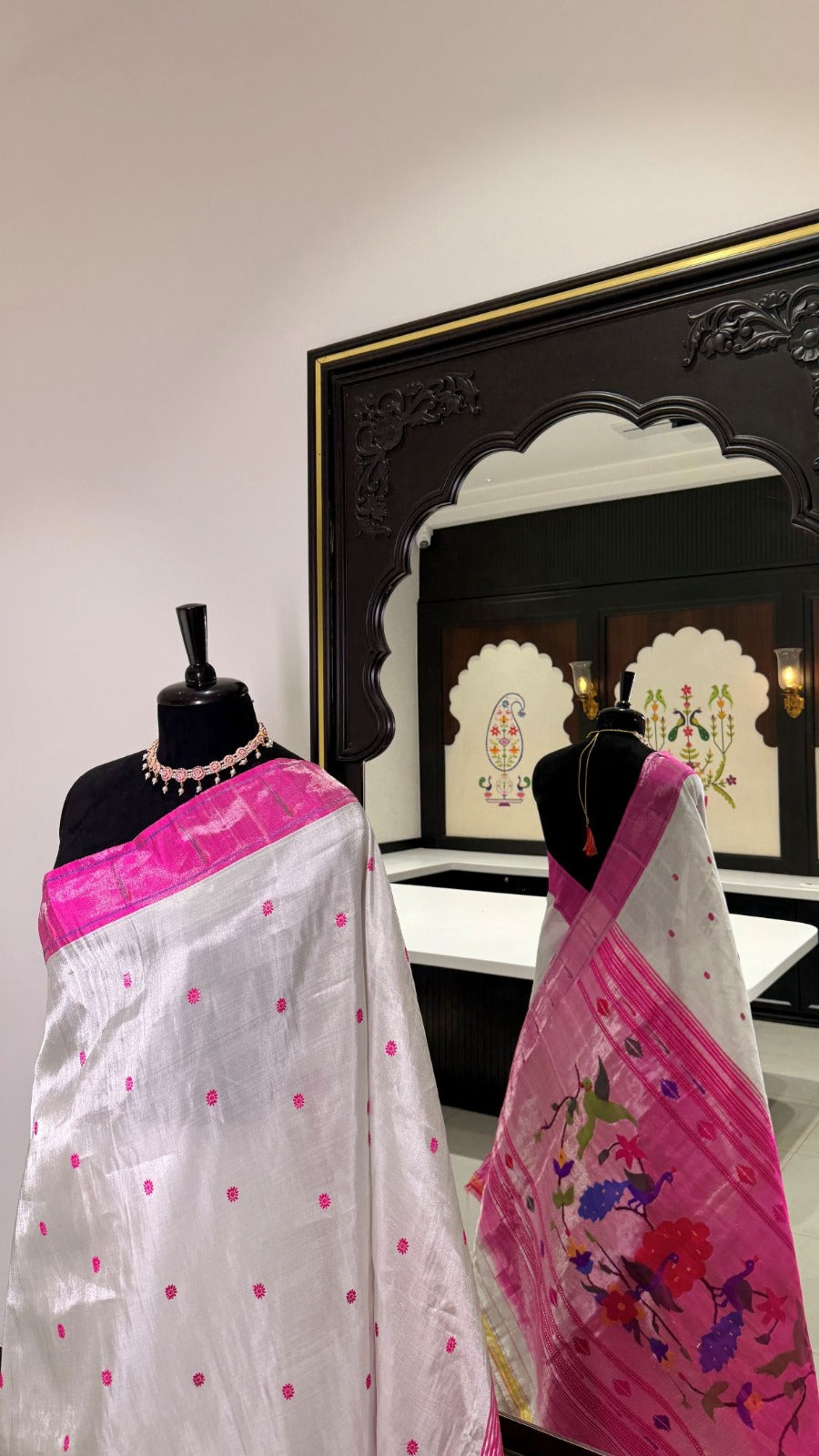 Hand Woven Tissue Designer Muniya Paithani