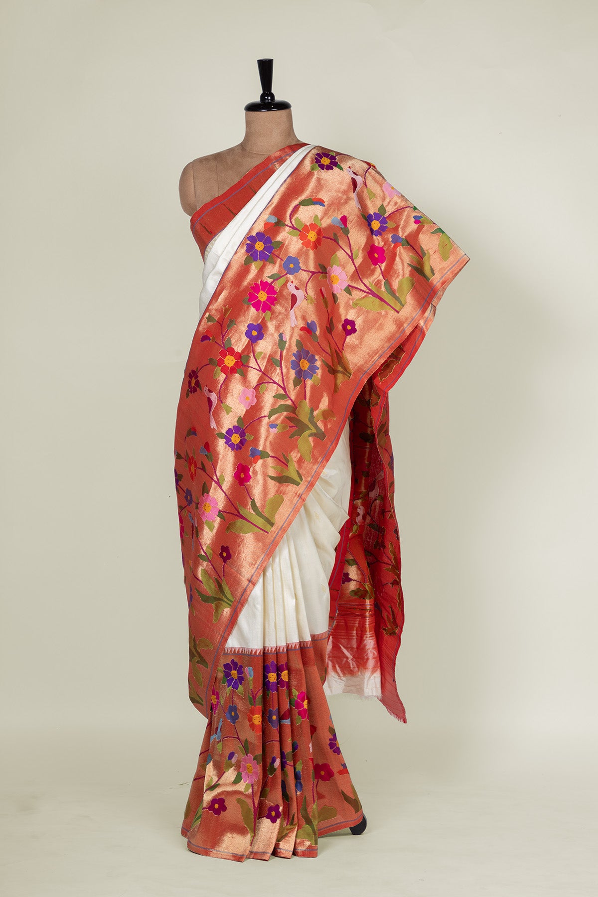 Hand Woven Half All Over Paithani