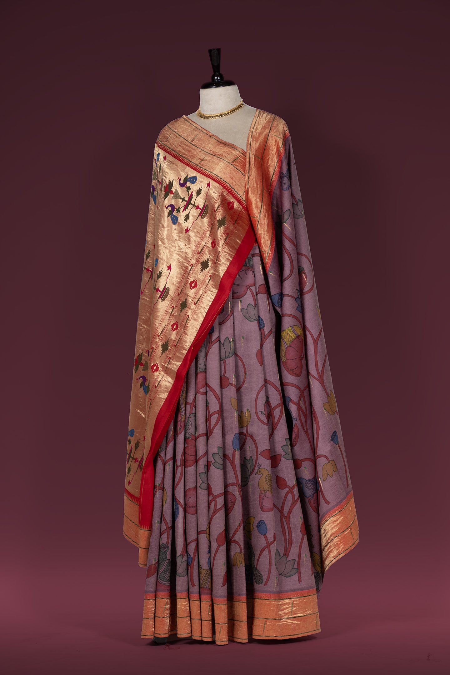 Traditional Kalamkari Saree
