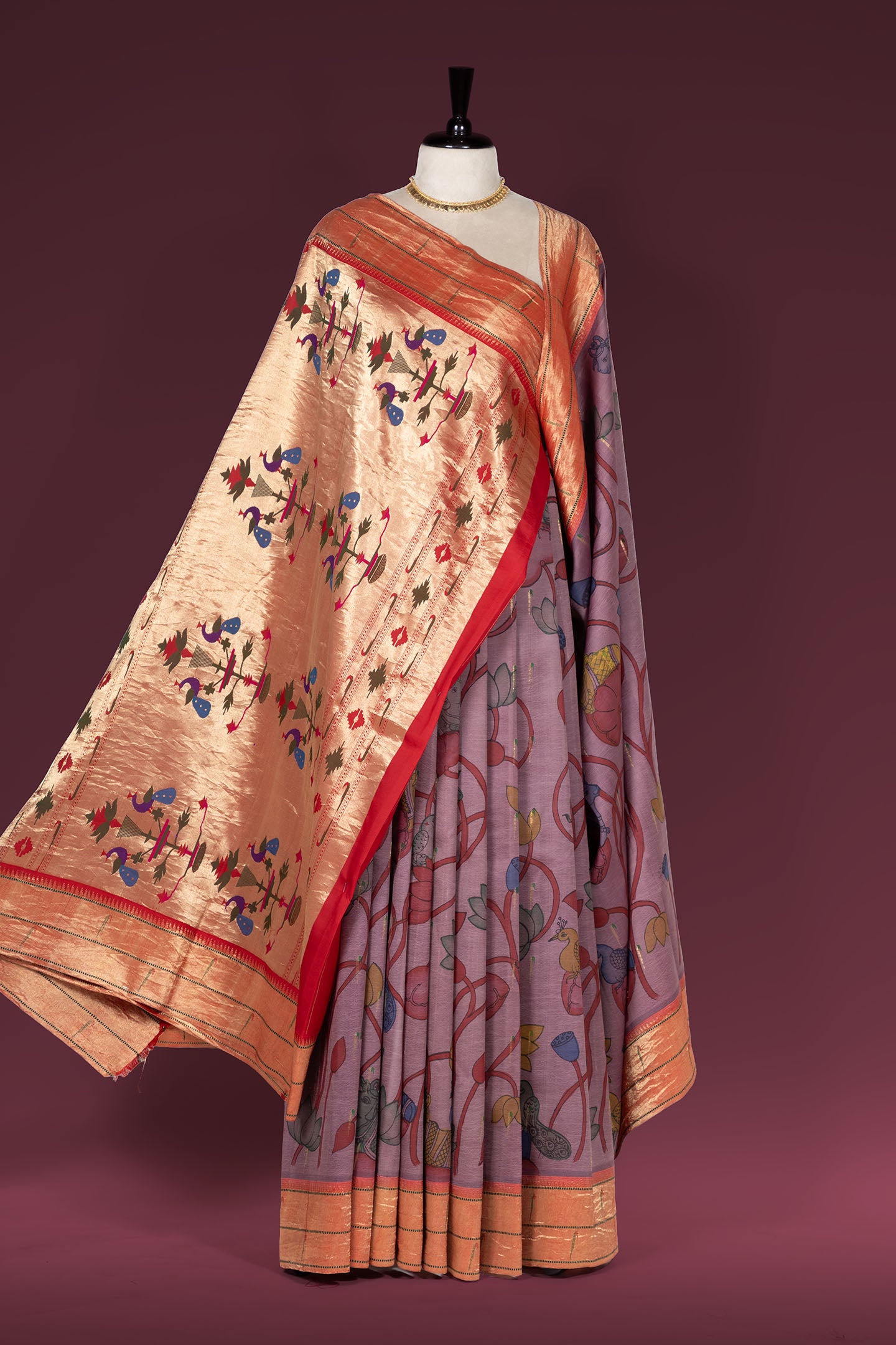 Traditional Kalamkari Saree