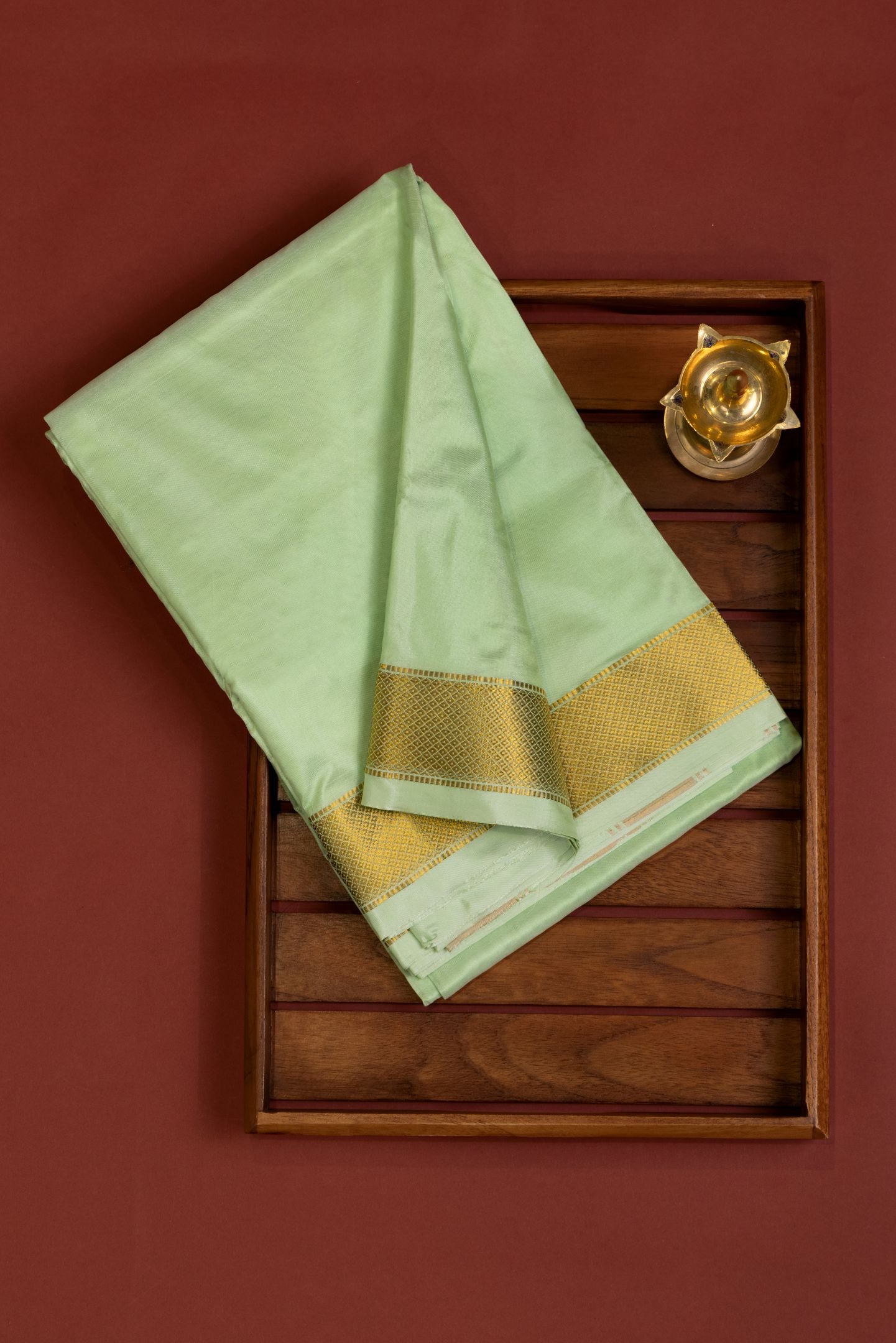 Pure Silk Narali Border Dhoti Set