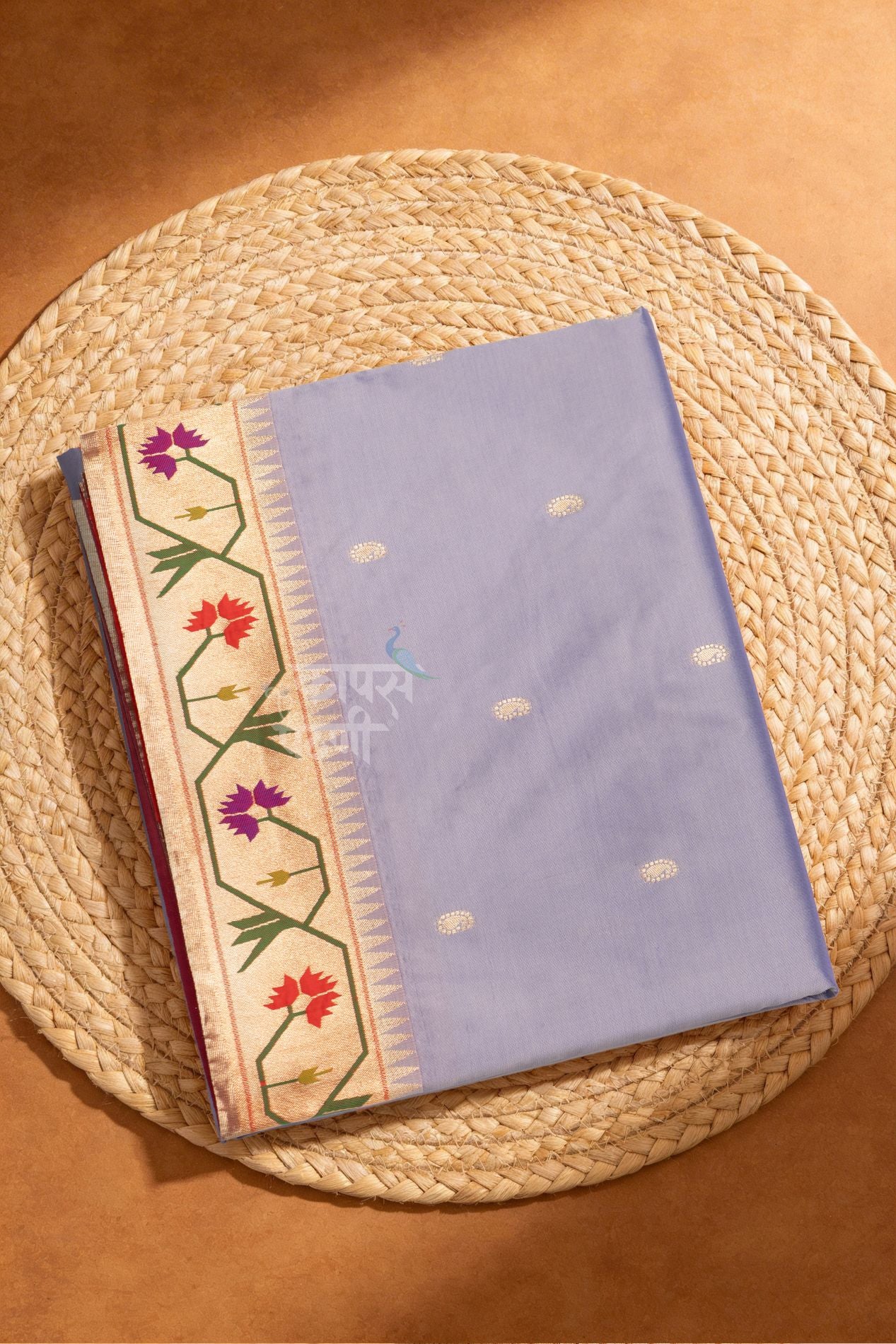 Traditional Asavali Border Designer Saree