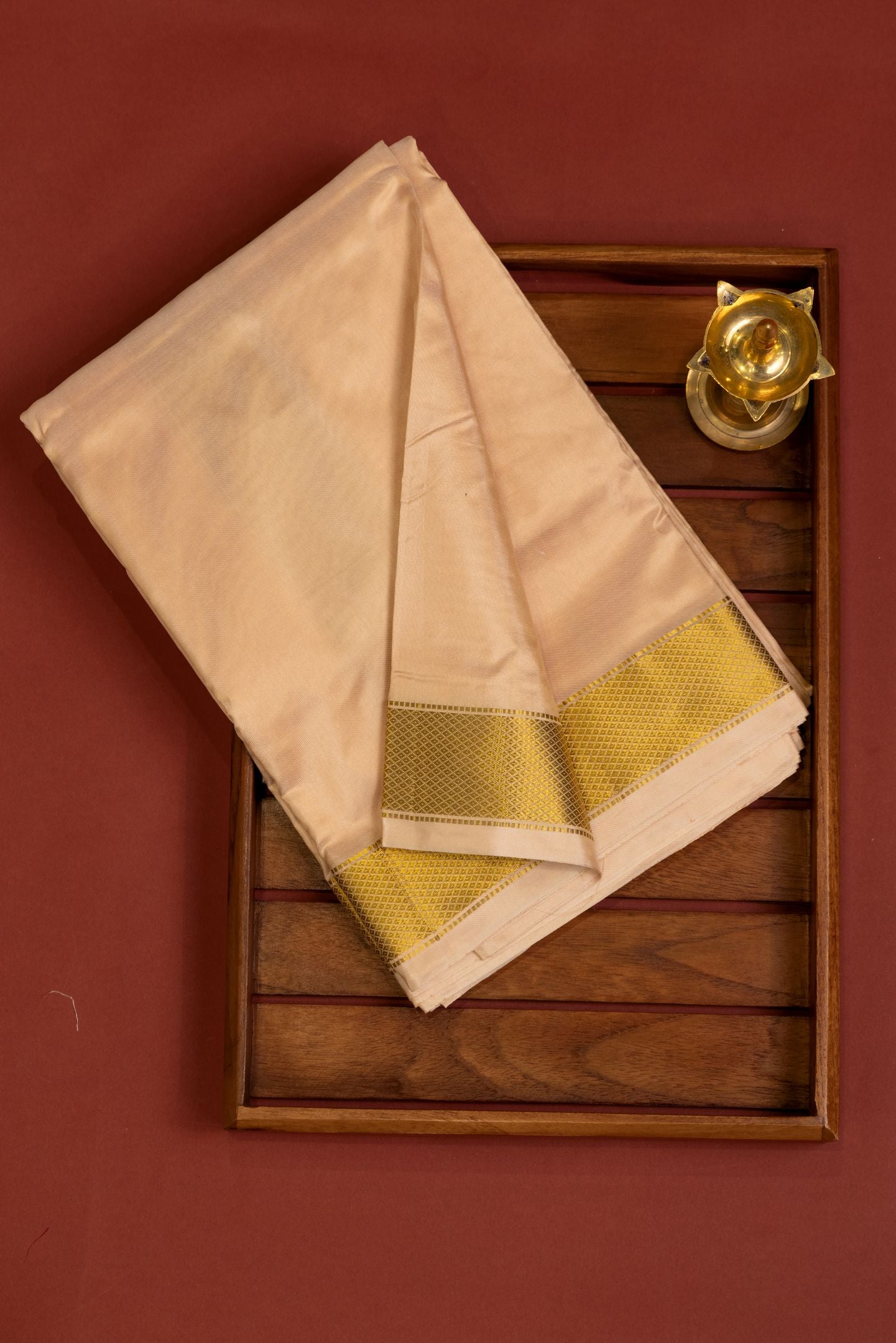 Pure Silk Narali Border Dhoti Set