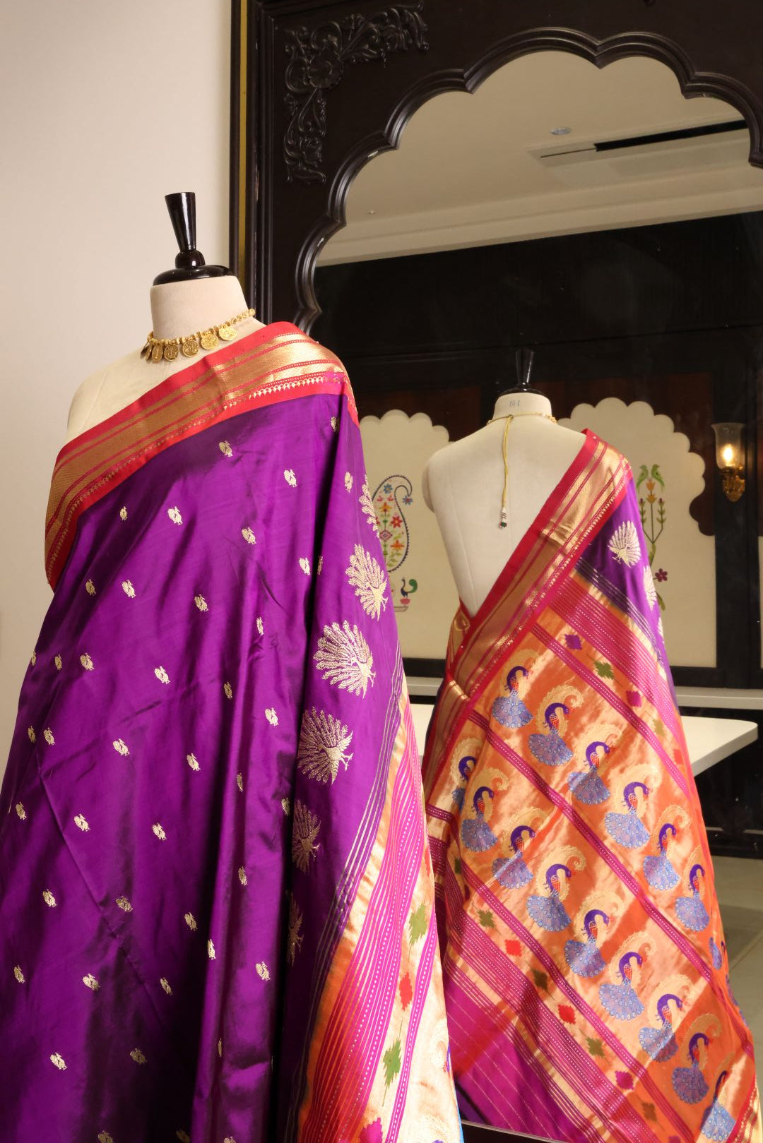 Handloom Nachare More Paithani