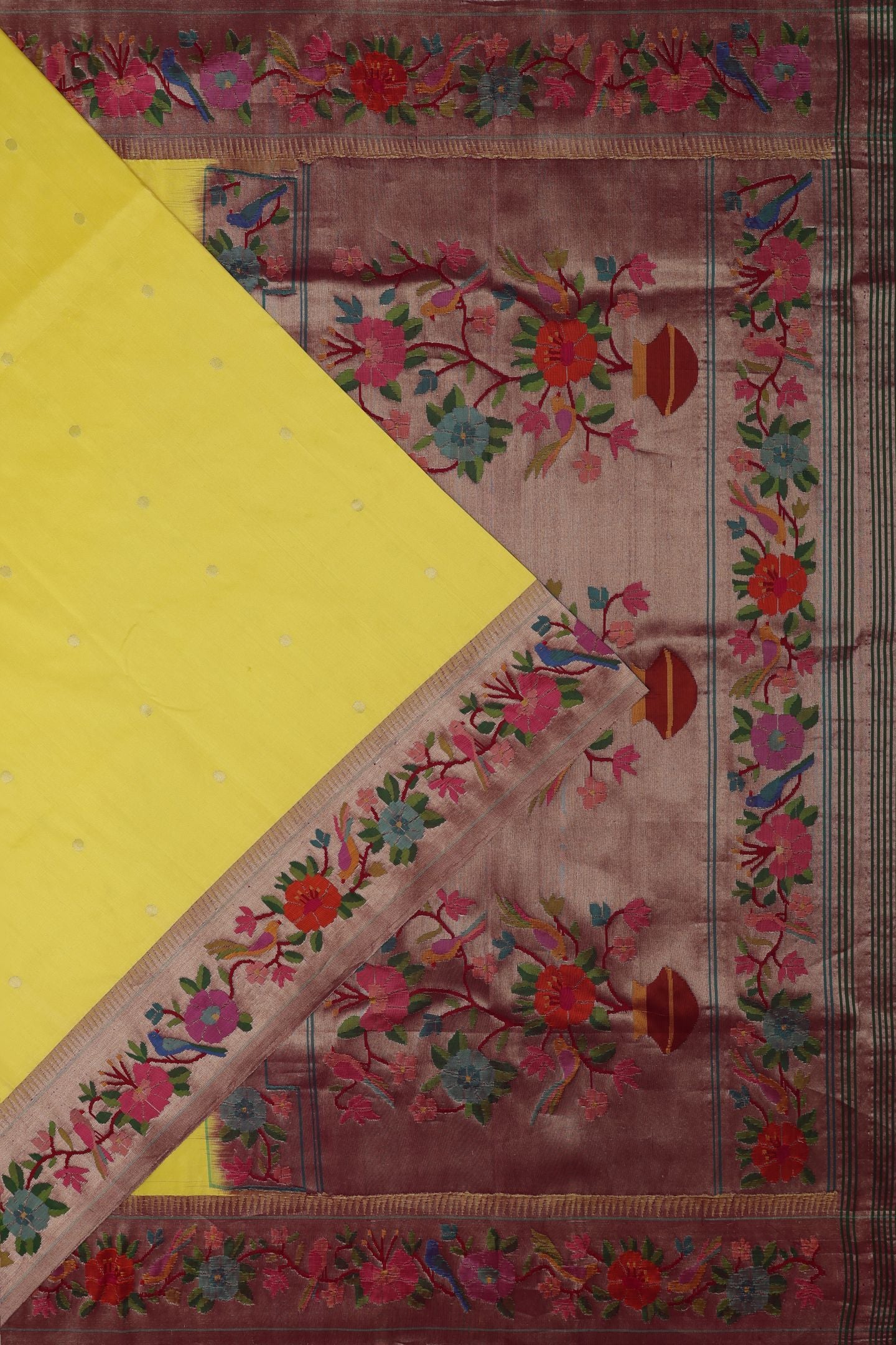 Handloom Floral Border Paithani