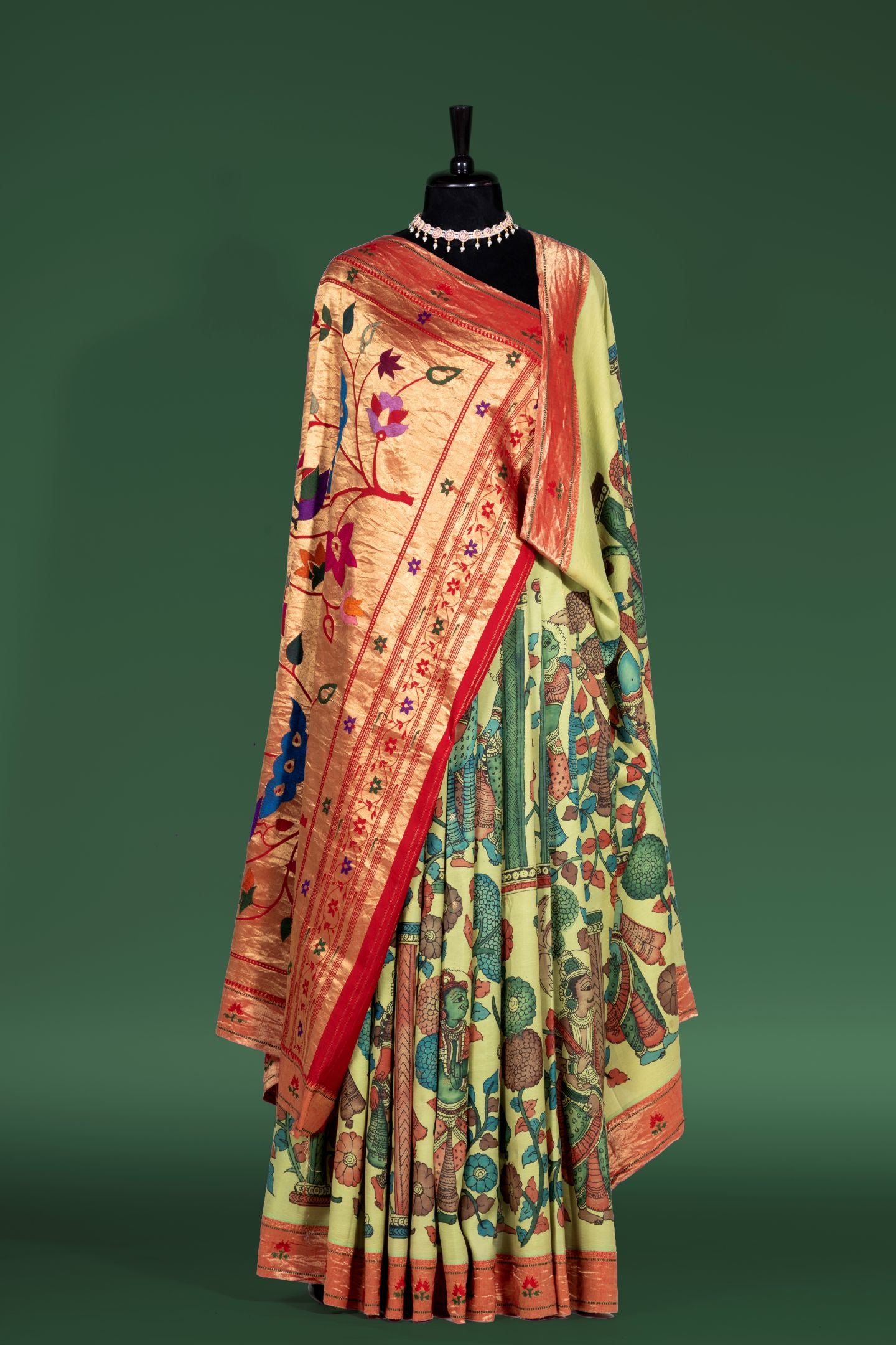 Traditional Kalamkari Saree