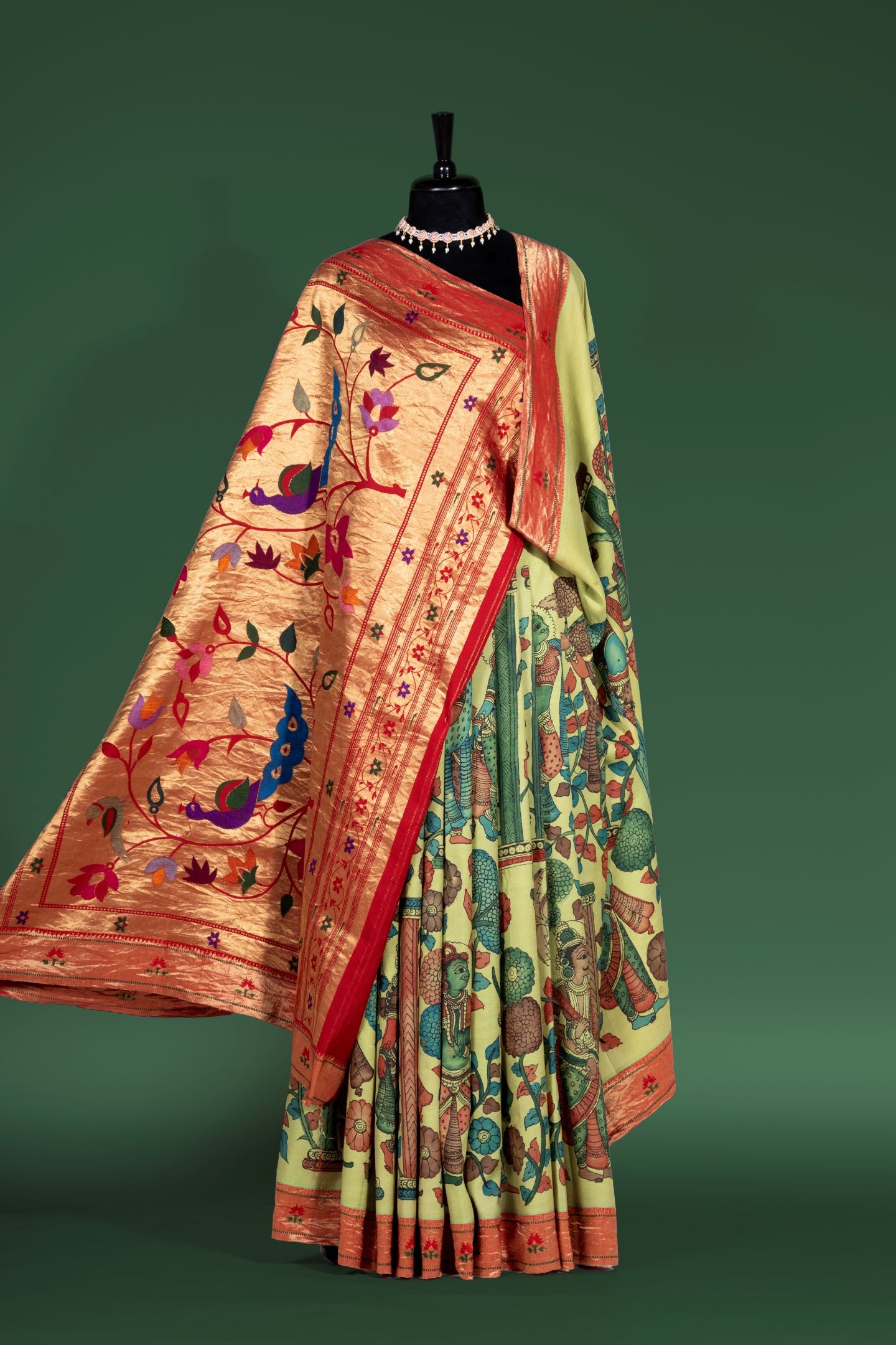 Traditional Kalamkari Saree