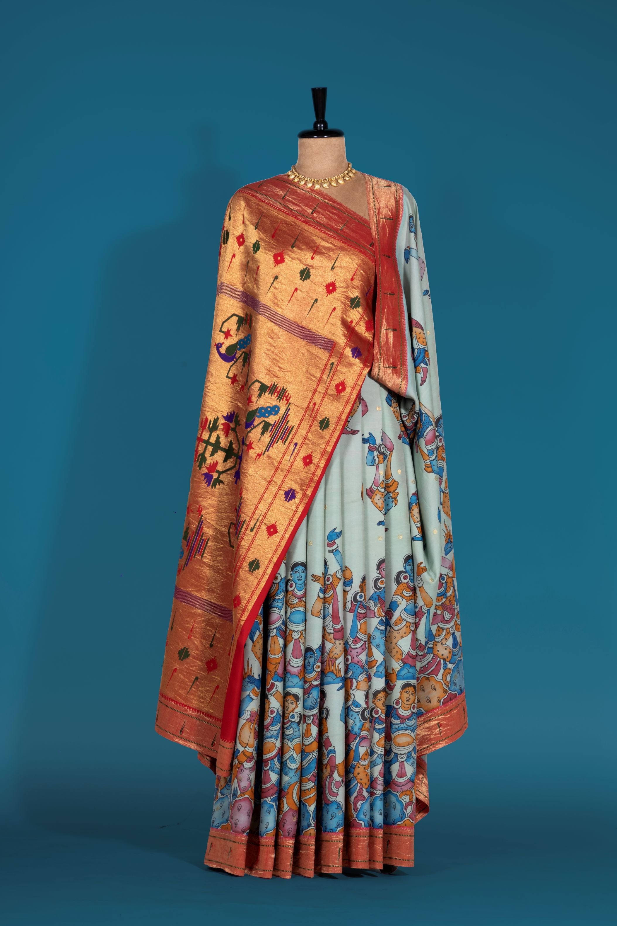 Traditional Kalamkari Saree