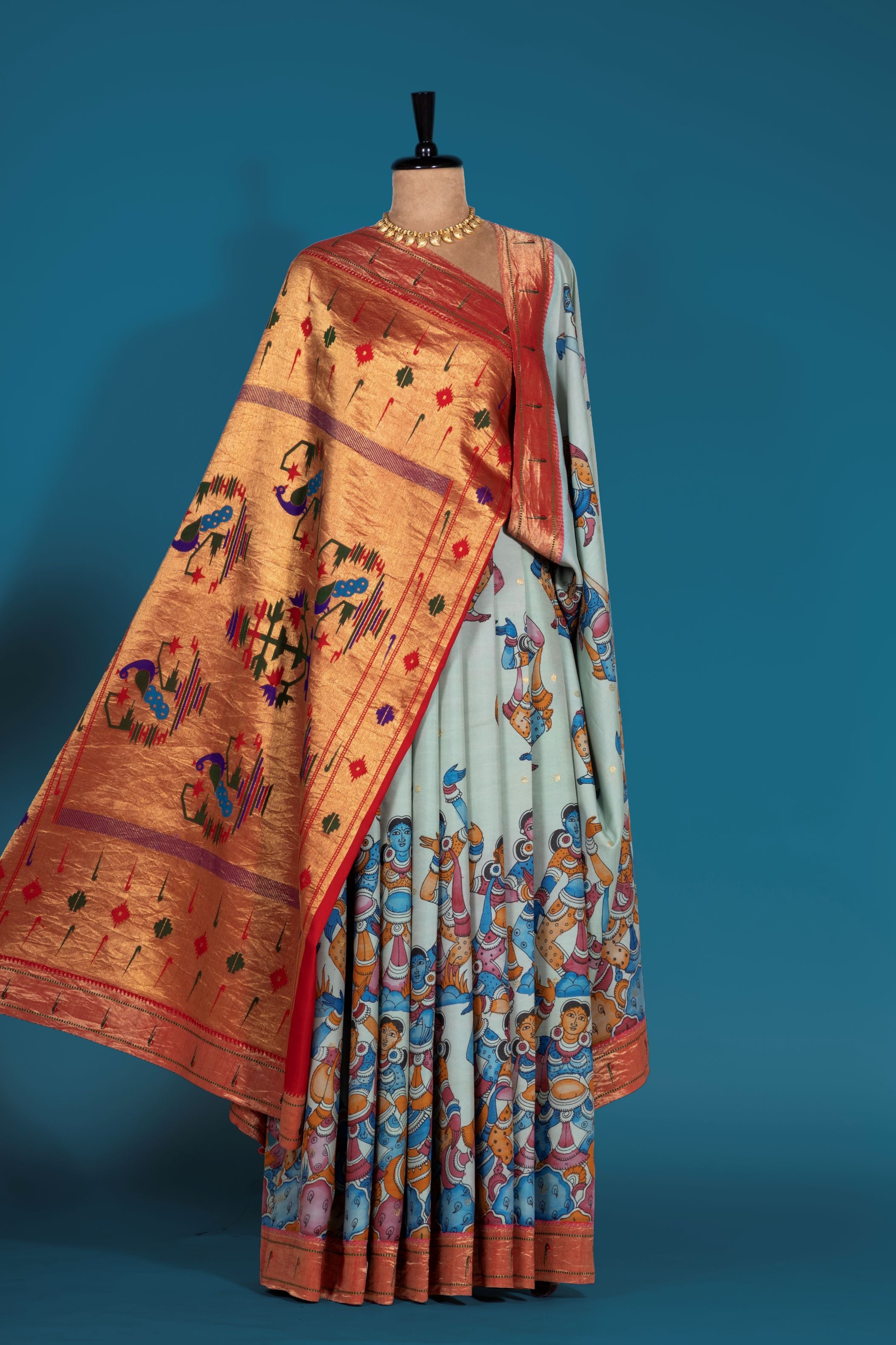 Traditional Kalamkari Saree