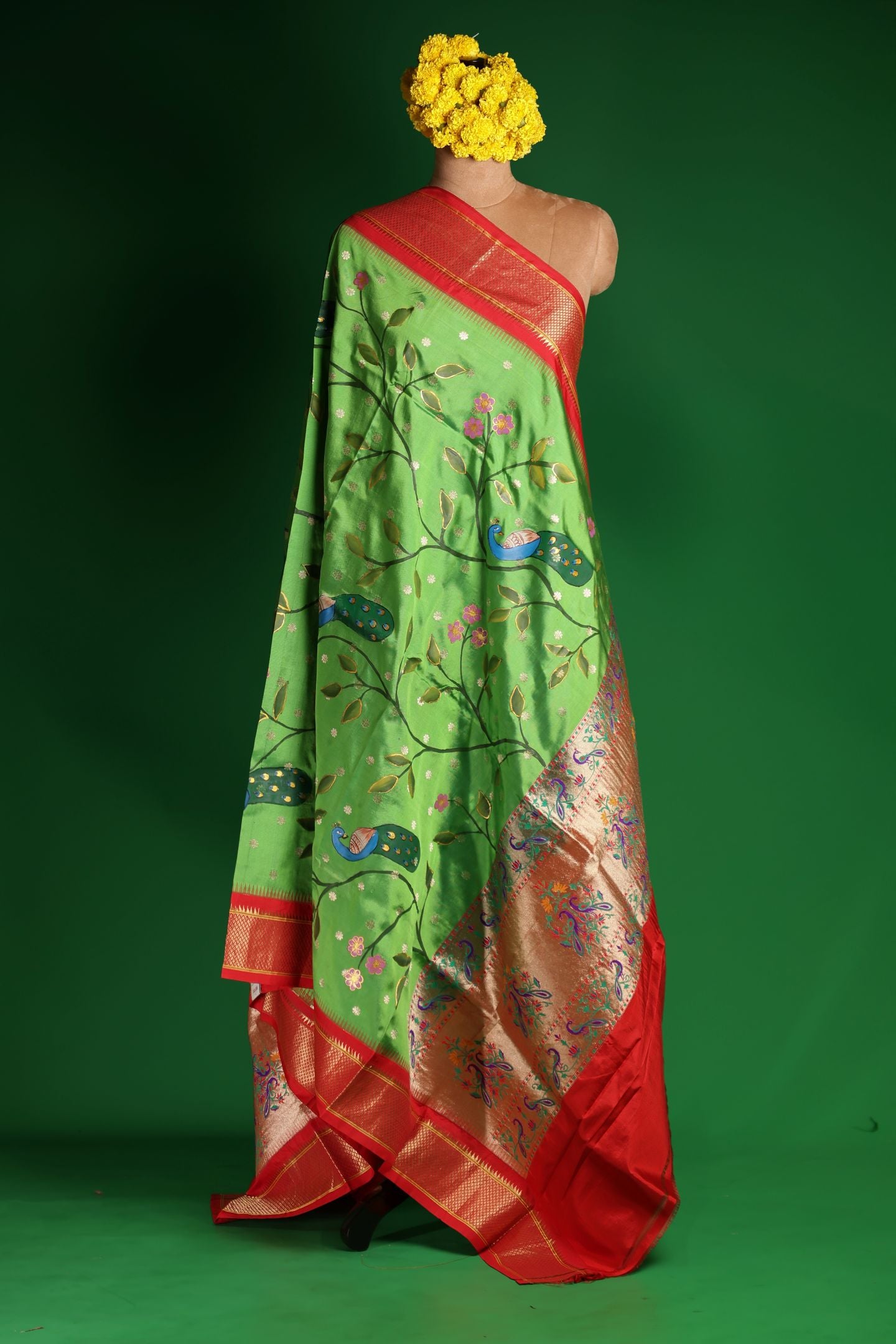 Traditional Hand Painted Dupatta