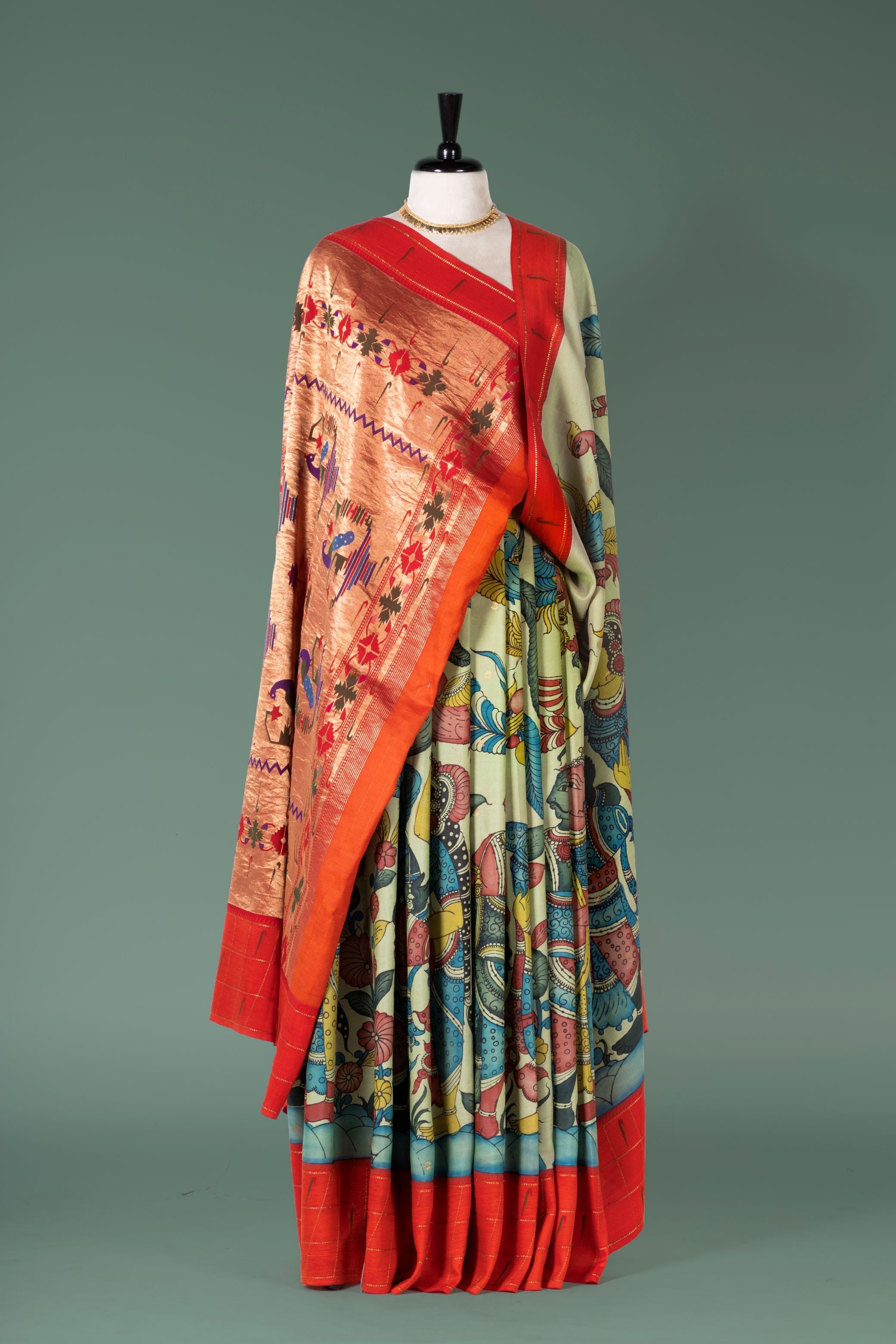 Traditional Kalamkari Saree