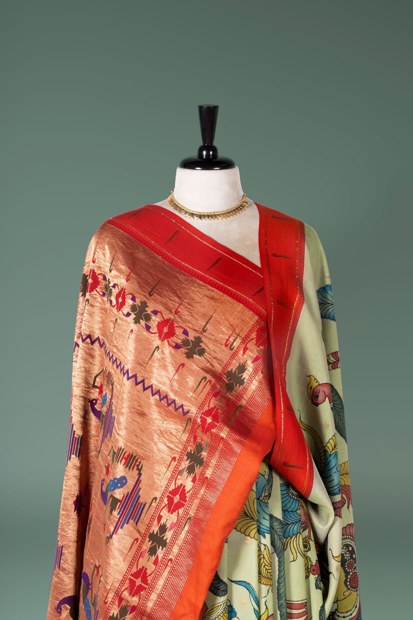 Traditional Kalamkari Saree