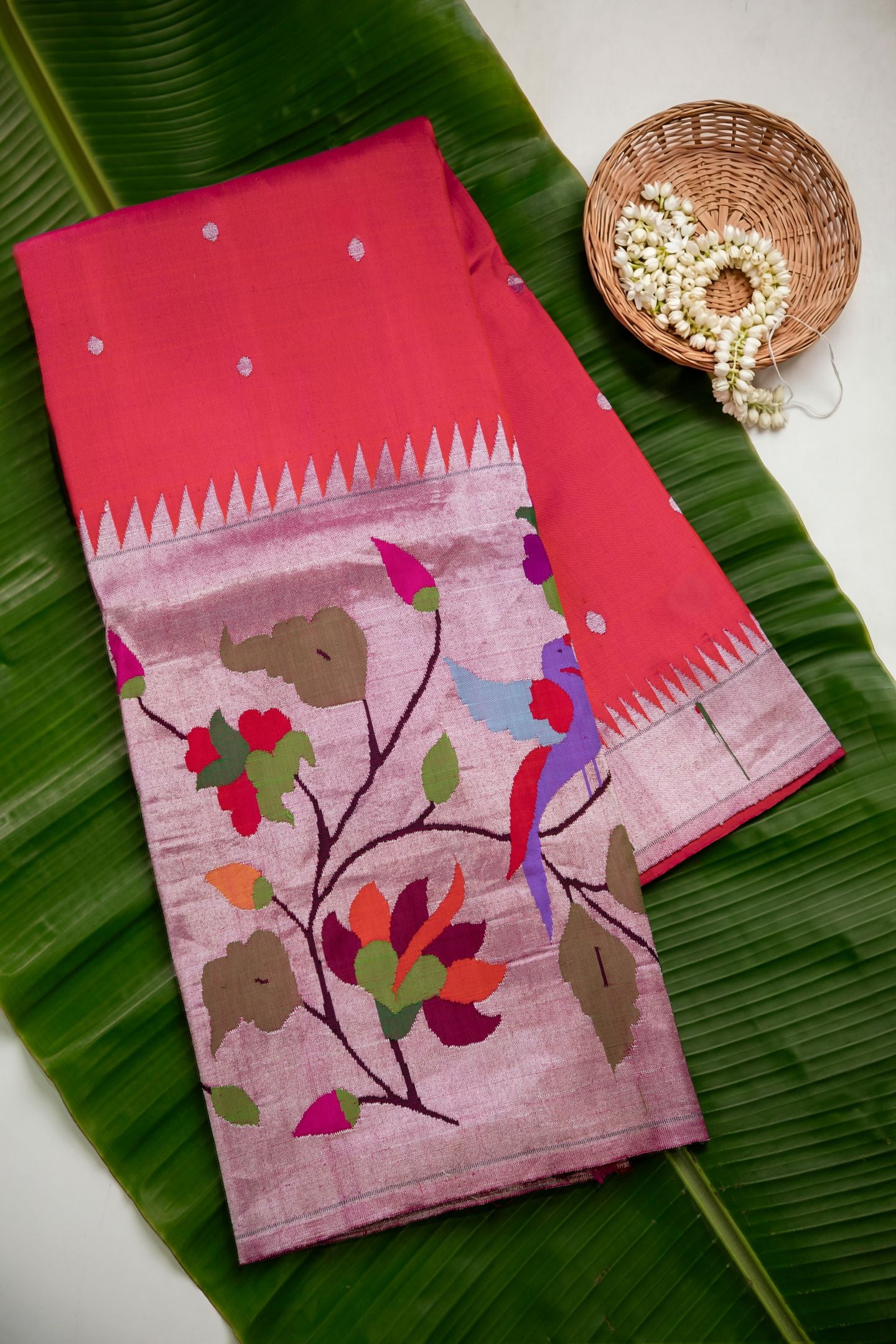 Hand Woven Half All Over Paithani