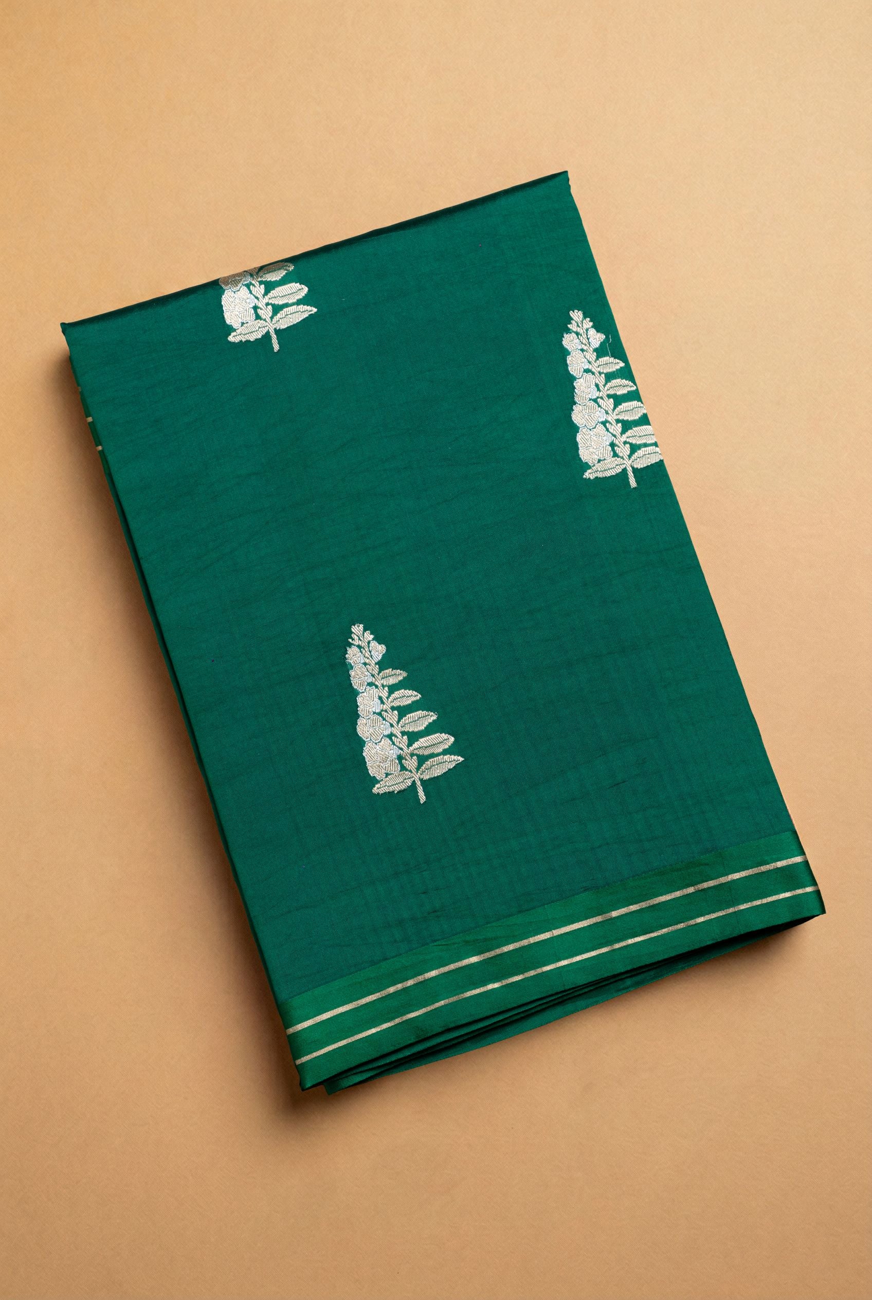 Hand Woven Mango Silk Saree