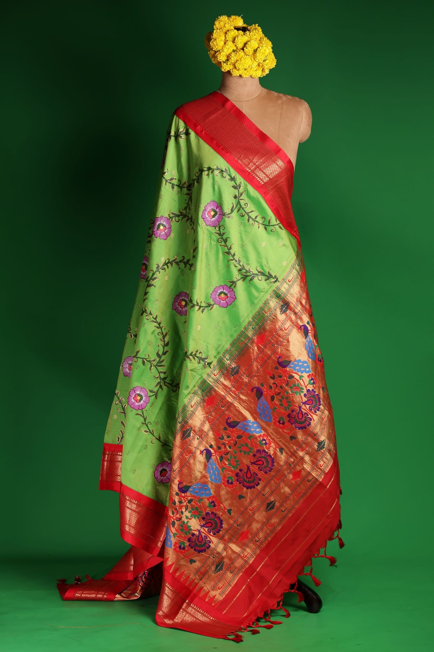 Traditional Hand Painted Dupatta