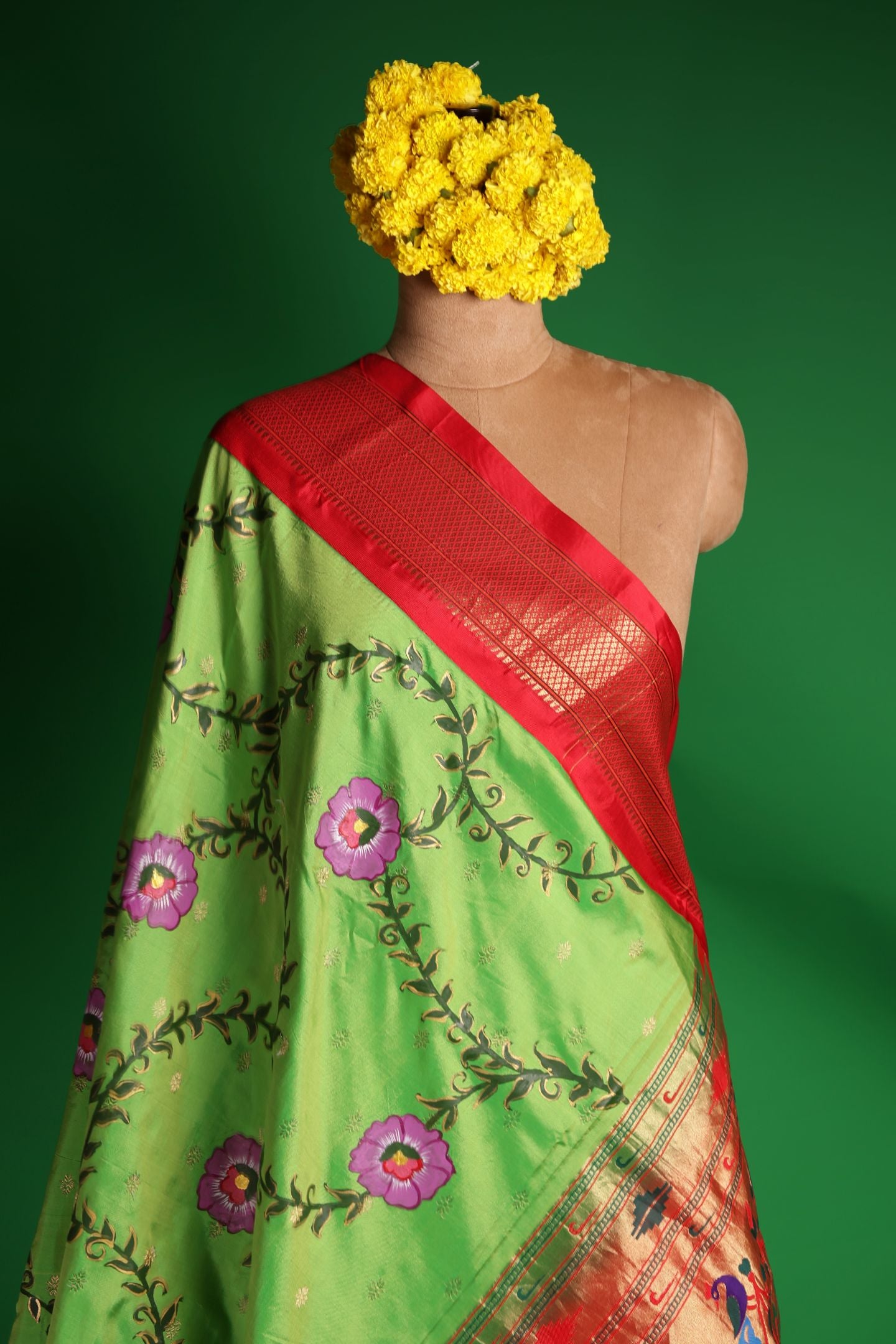 Traditional Hand Painted Dupatta