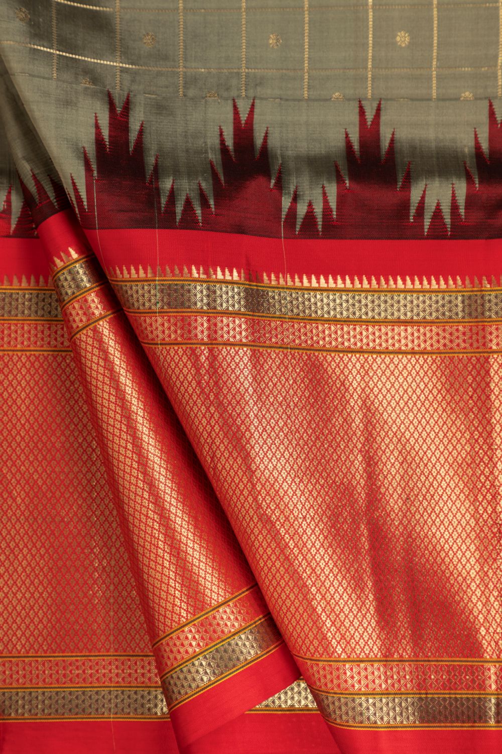 Traditional Temple Big Border Saree