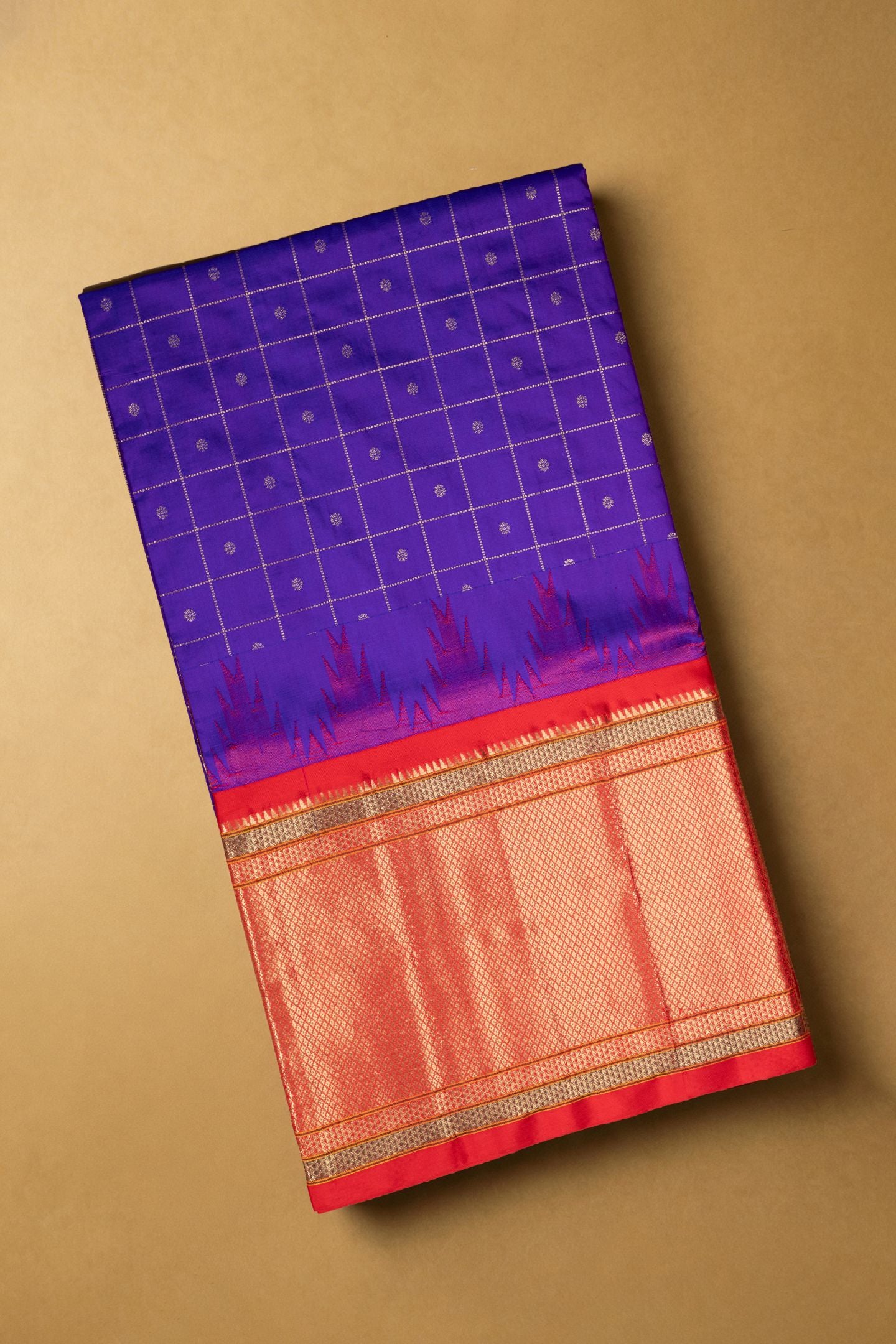 Traditional Temple Big Border Saree