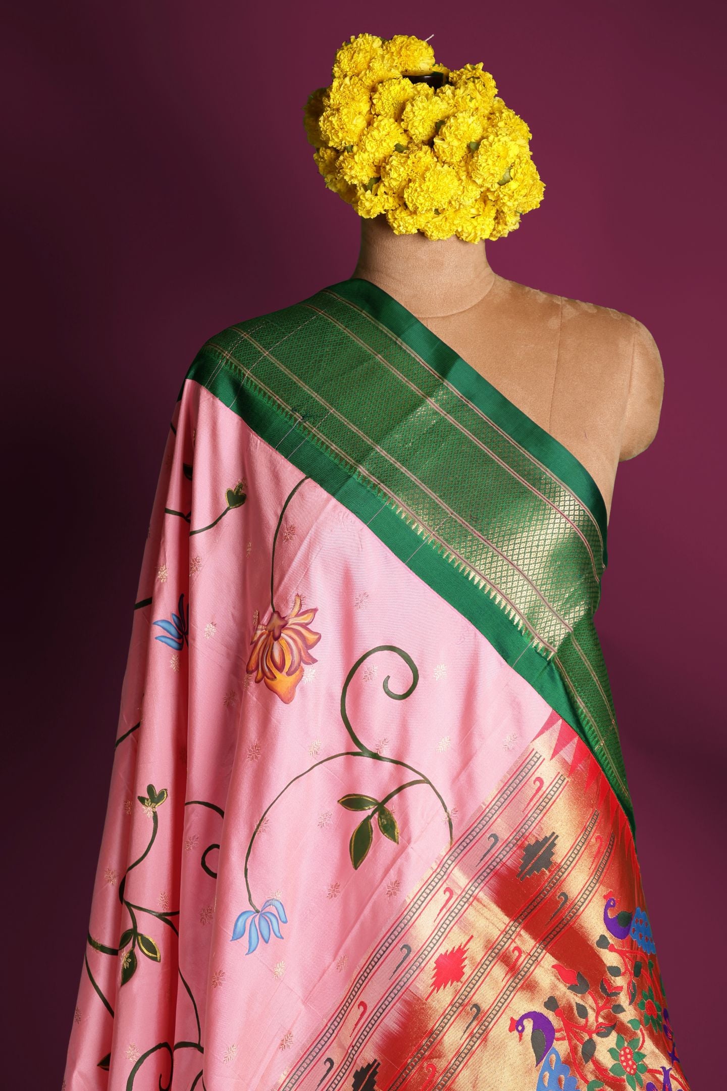 Traditional Hand Painted Dupatta