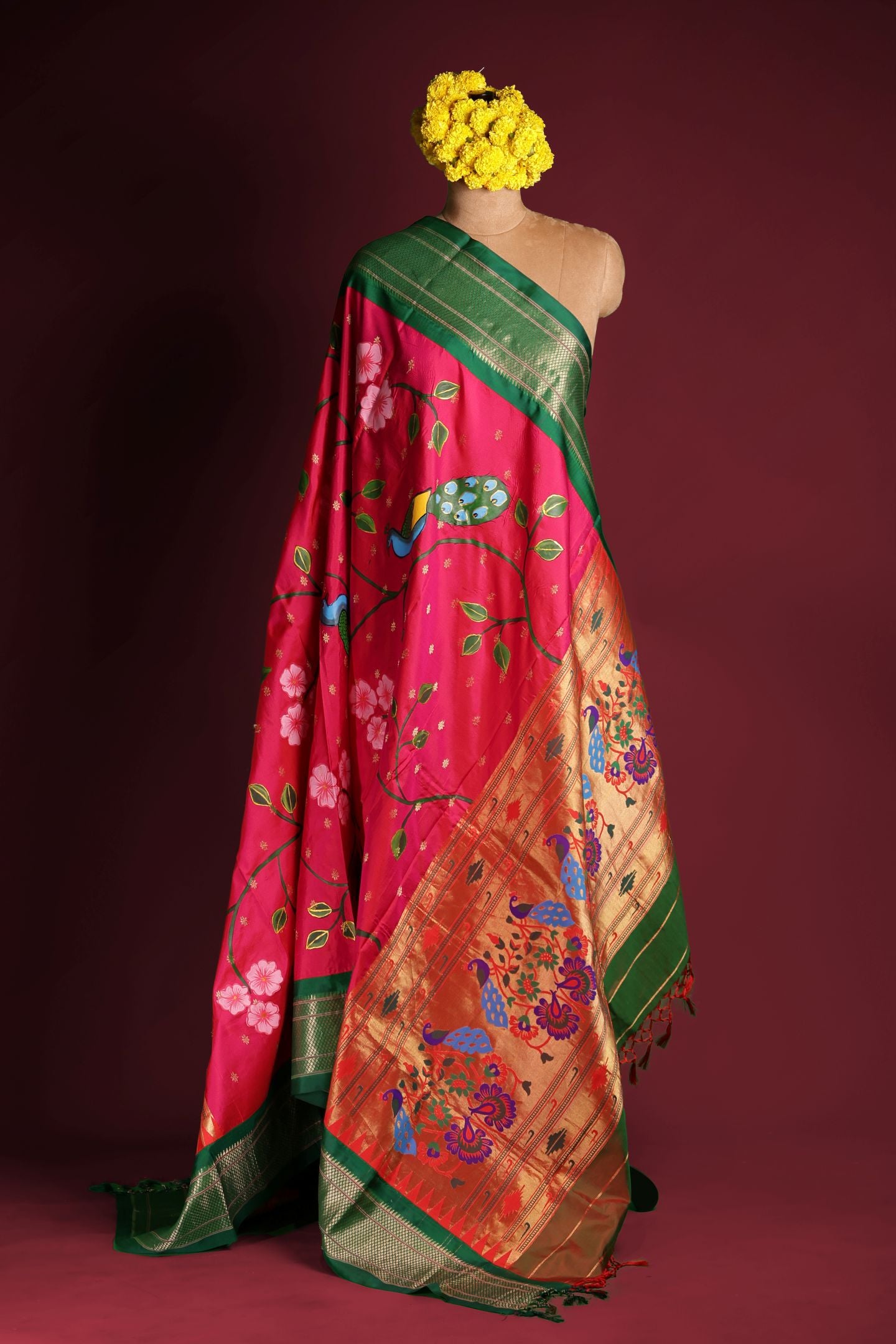Traditional Hand Painted Dupatta