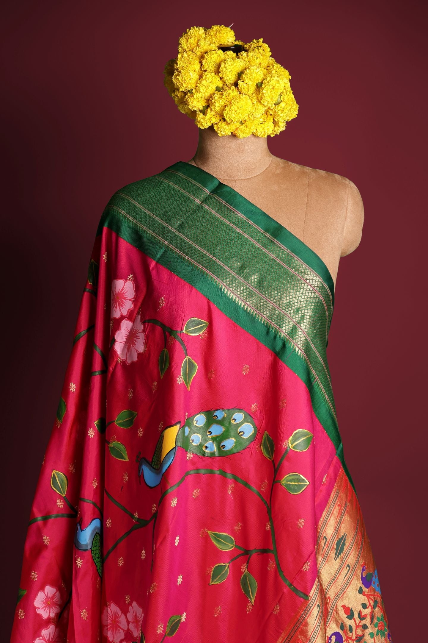Traditional Hand Painted Dupatta