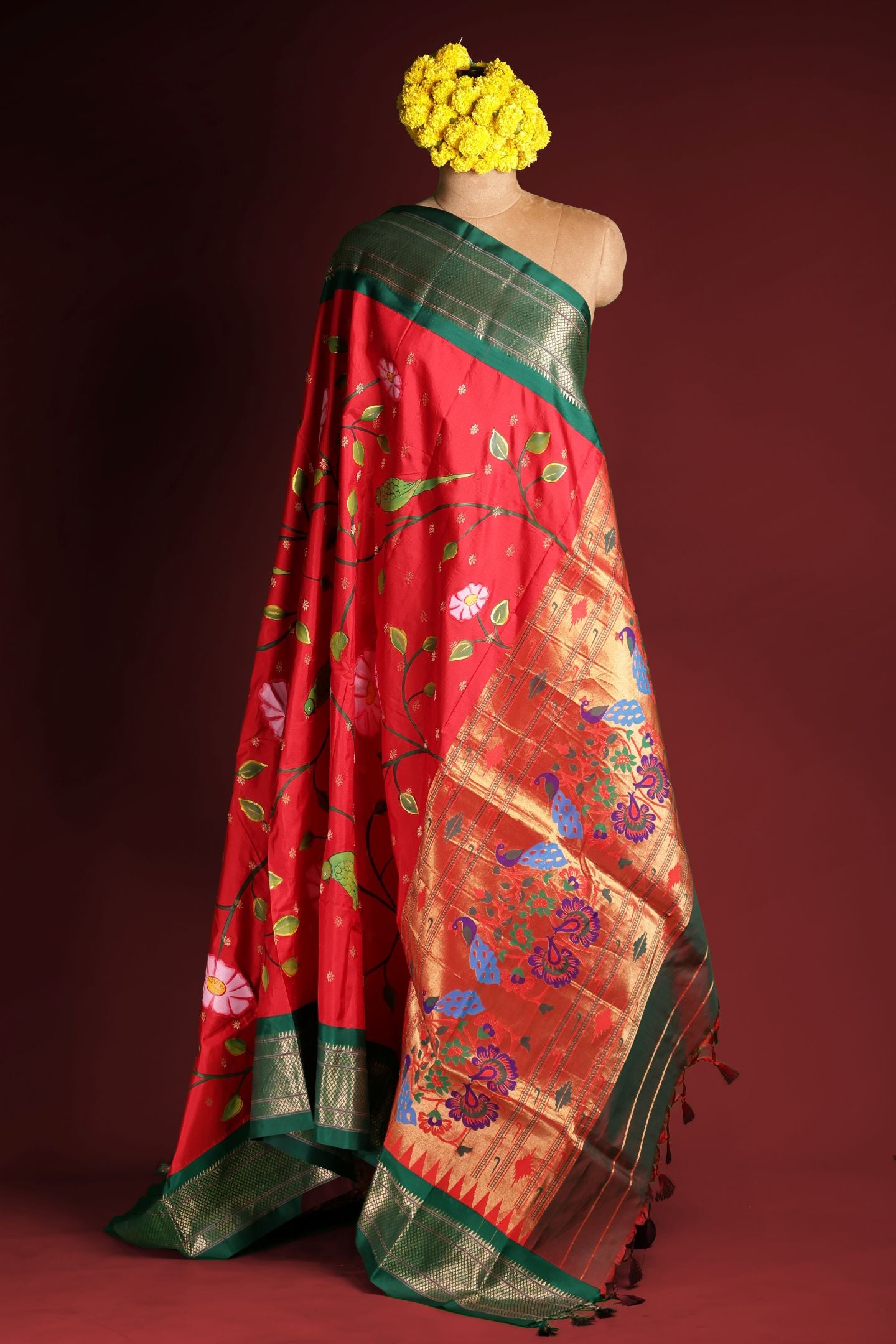 Traditional Hand Painted Dupatta