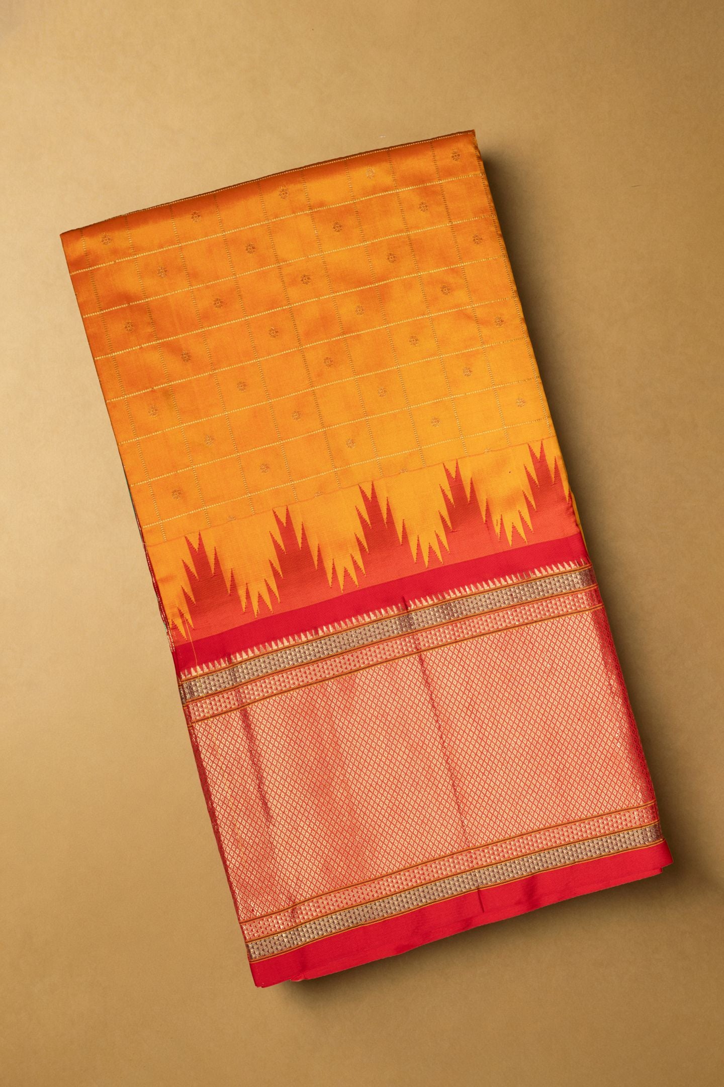 Traditional Temple Big Border Saree