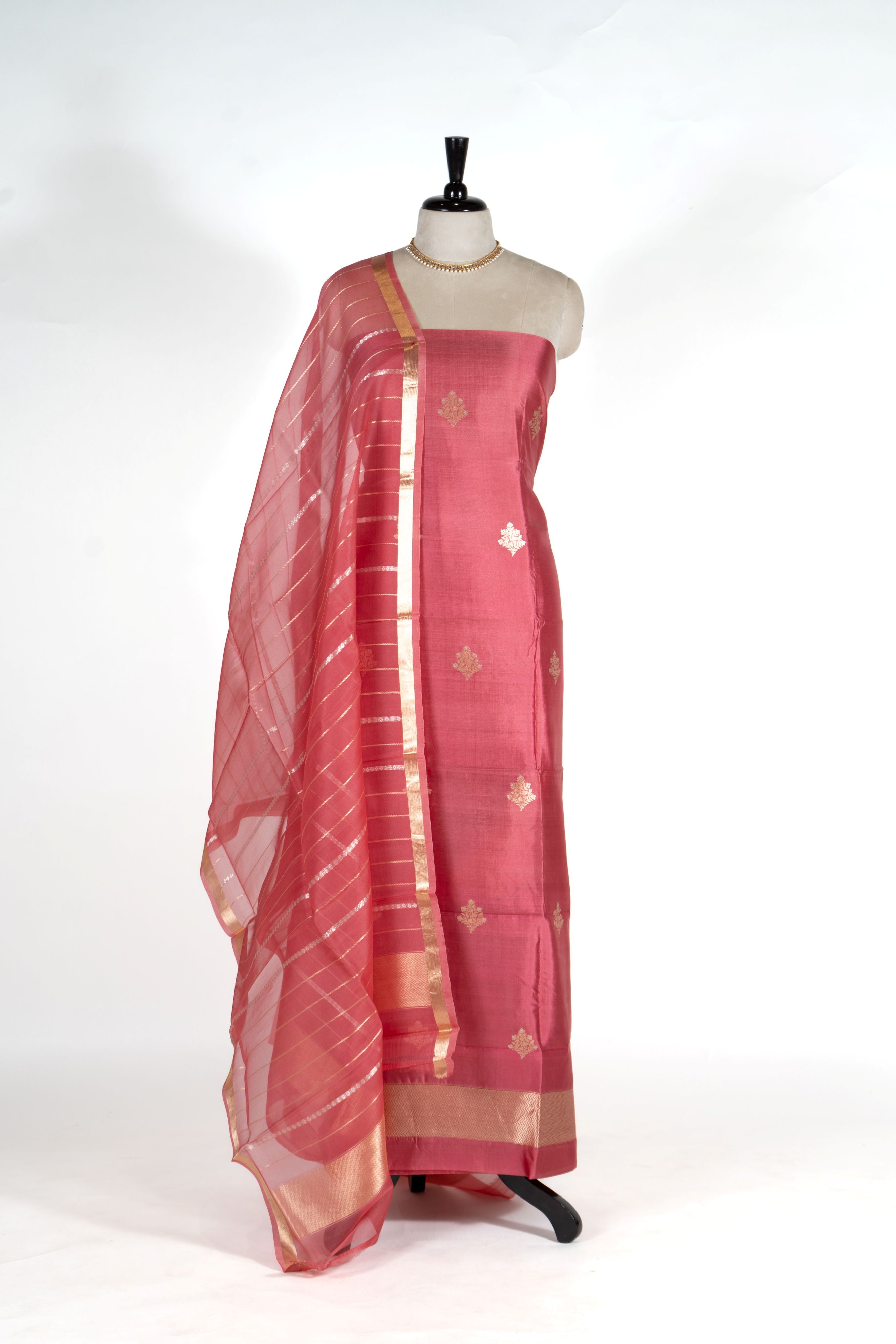 Pure Katan Silk Designer Dress Material