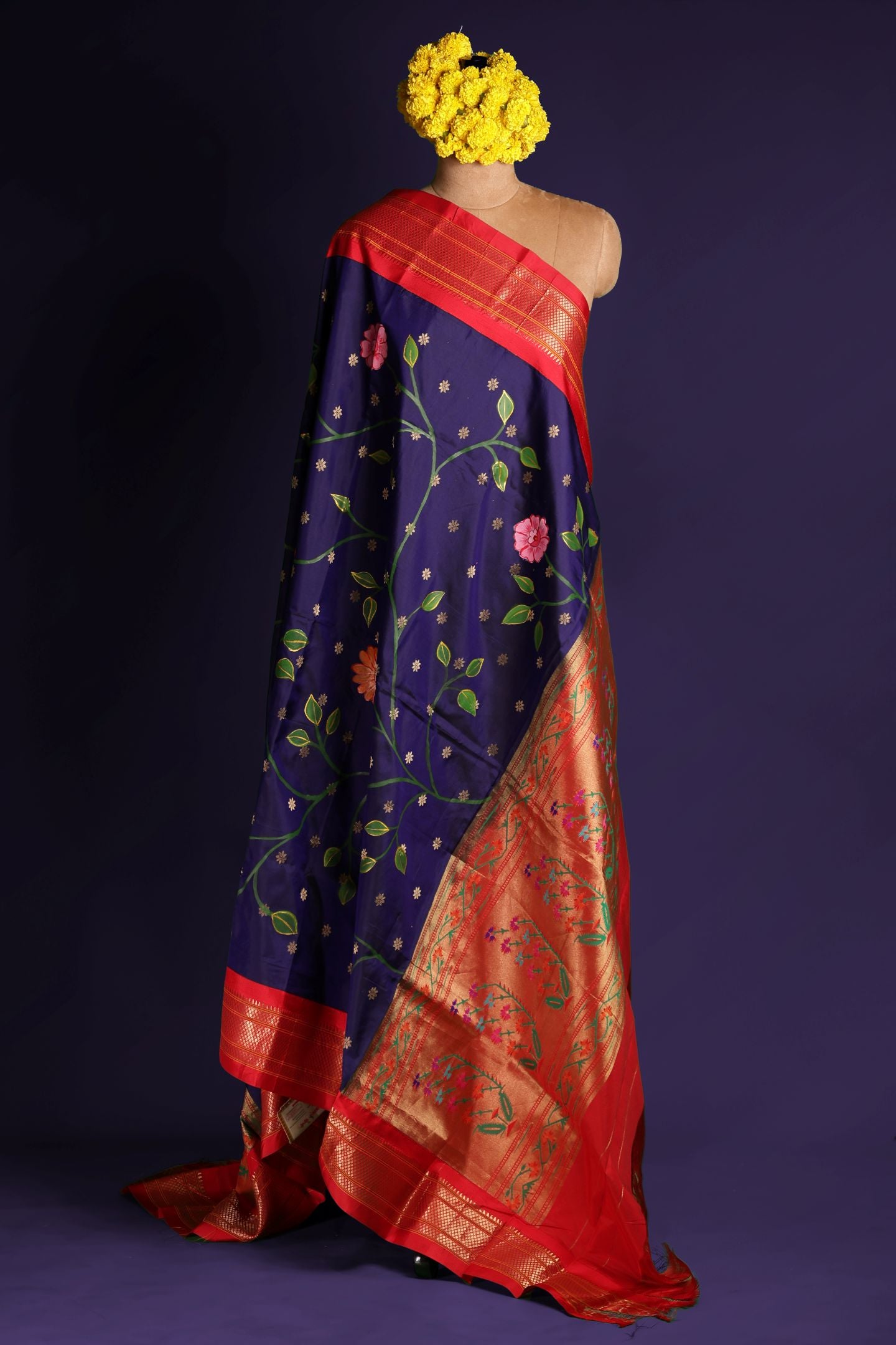 Traditional Hand Painted Dupatta