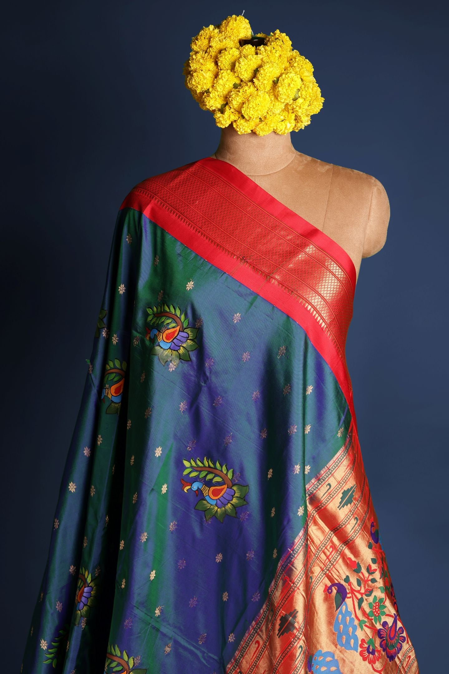 Traditional Hand Painted Dupatta