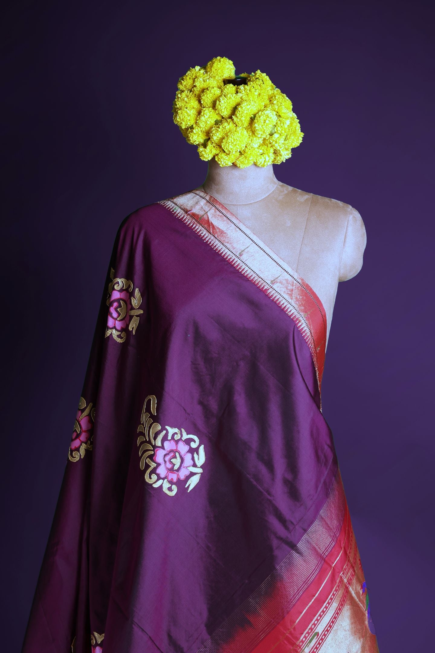 Traditional Hand Painted Dupatta